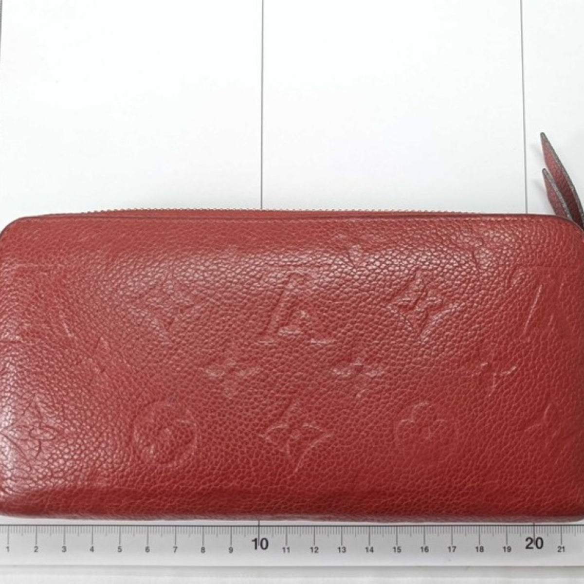 Louis Vuitton Monogram Empreinte Cerise Red Color Monogram Empreinte Long Wallet (Bi-Fold) (Pre-Owned)