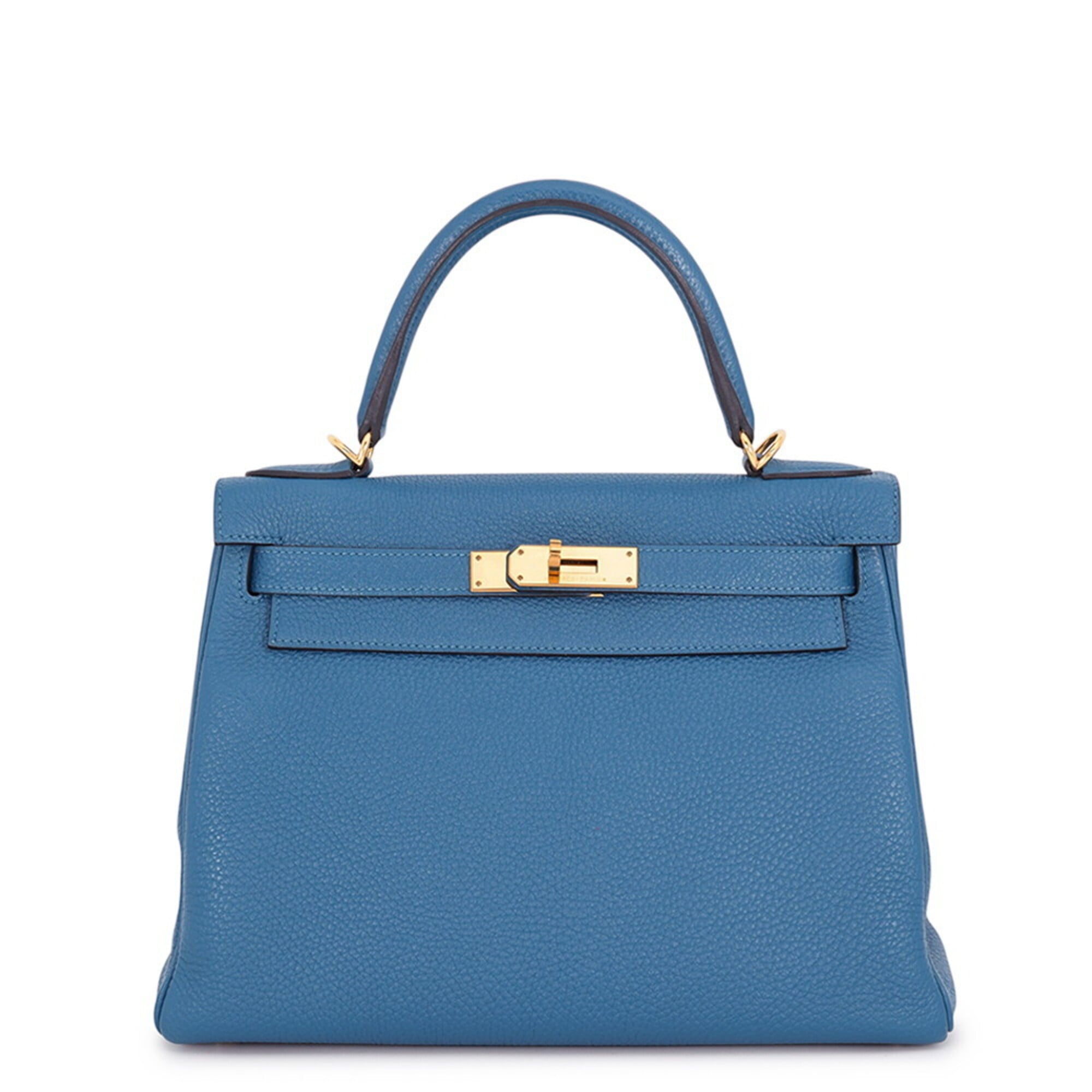 Hermes Kelly Blue Togo Leather Handbag (Pre-Owned)