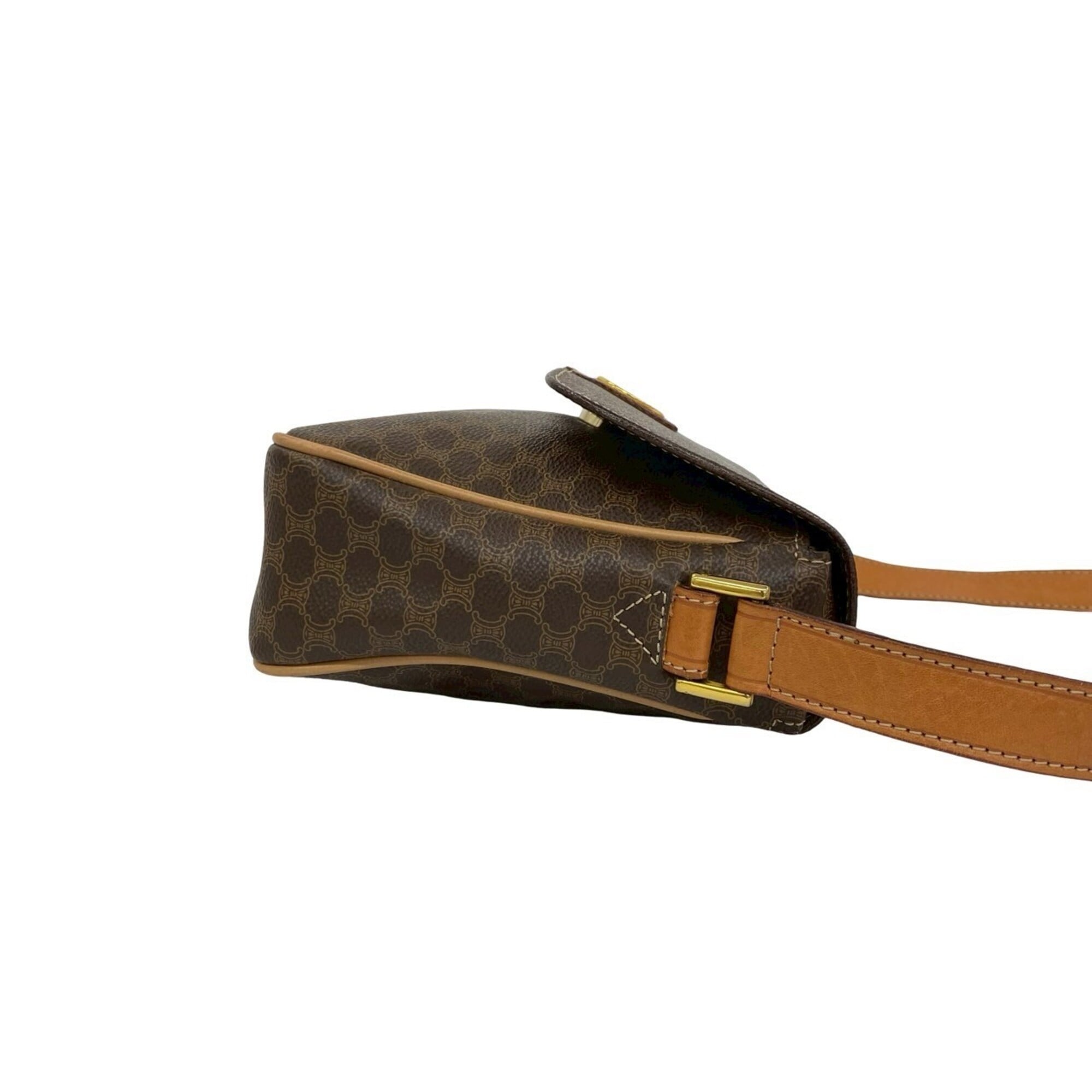 Celine Brown Leather Pvc Shoulder Bag (Pre-Owned)