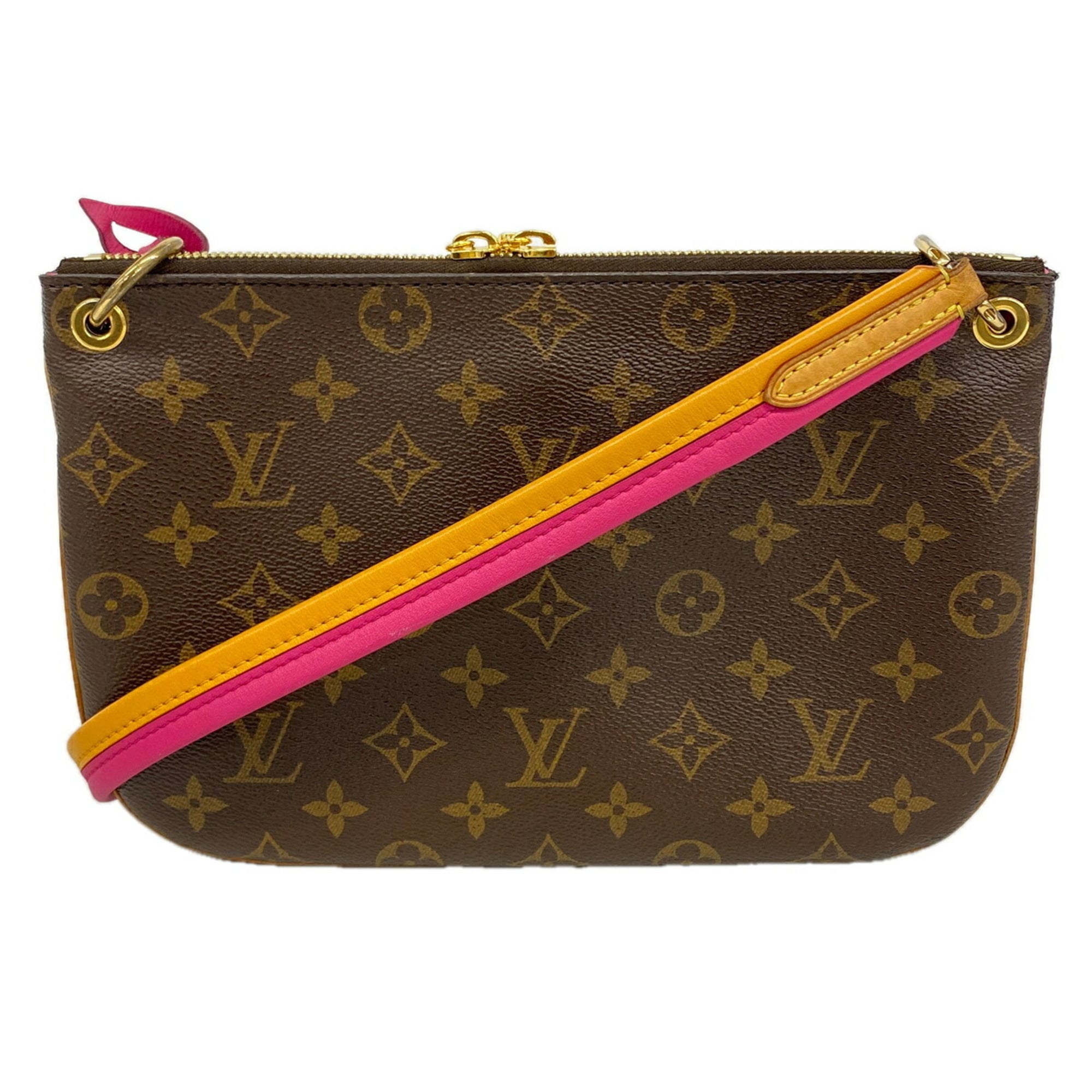 Louis Vuitton Brown Hot Pink Shoulder Bag (Pre-Owned)