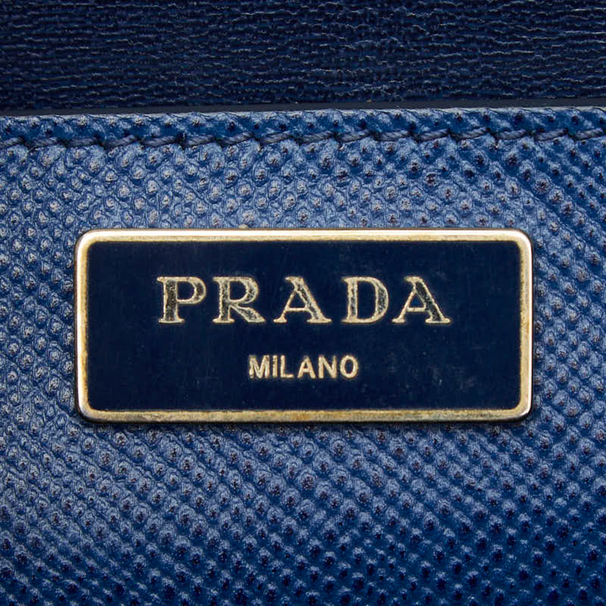 Prada Blue Leather Handbag (Pre-Owned)