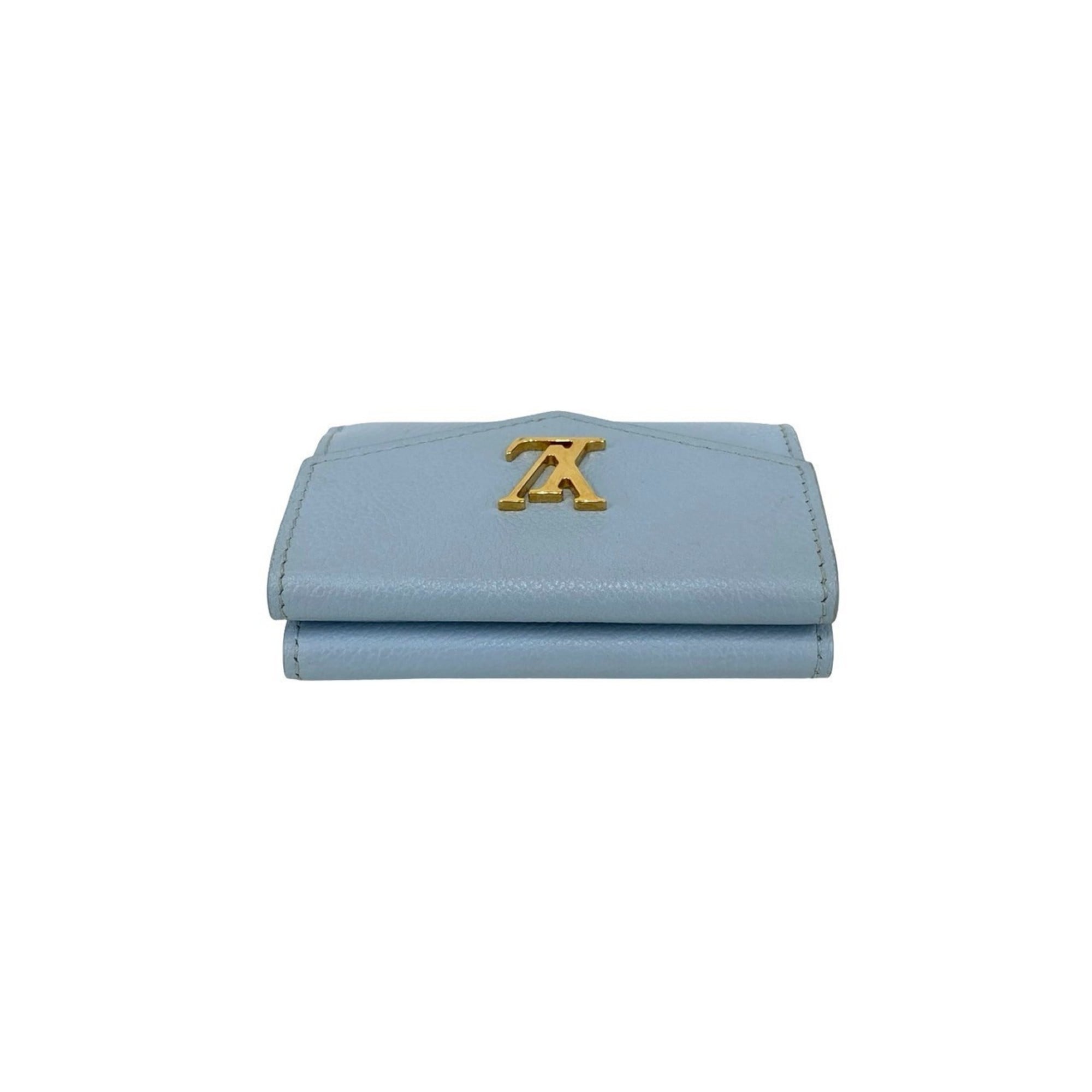 Louis Vuitton Blue Leather Wallet (Tri-Fold) (Pre-Owned)