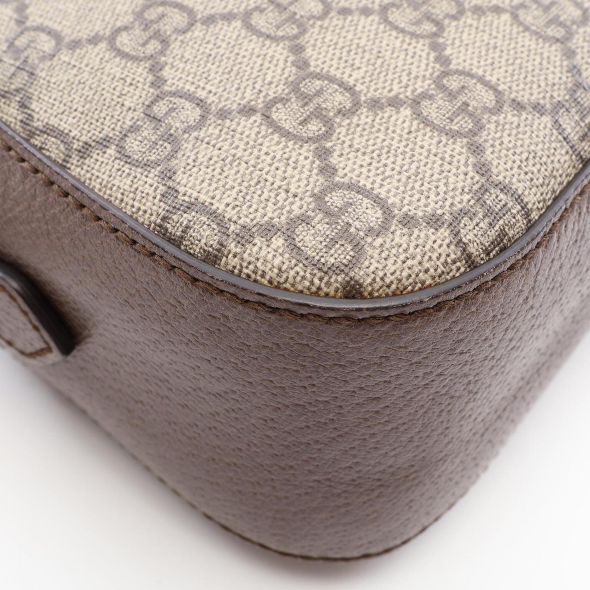 Gucci Sherry Line Beige Brown Multi-Color Coated Canvas Leather Handbag Shoulder Bag (Pre-Owned)