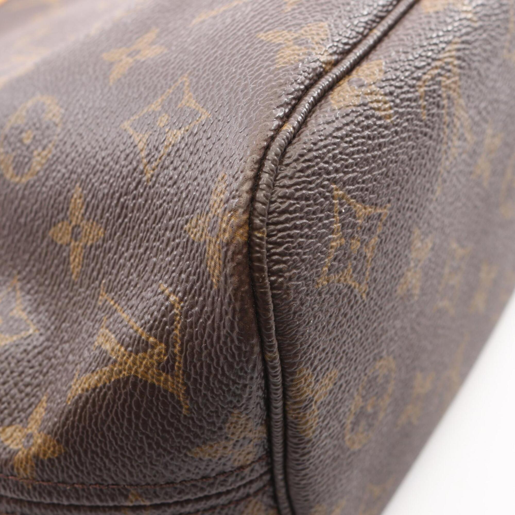 Louis Vuitton Monogram Brown Coated Canvas Leather Tote Bag (Pre-Owned)