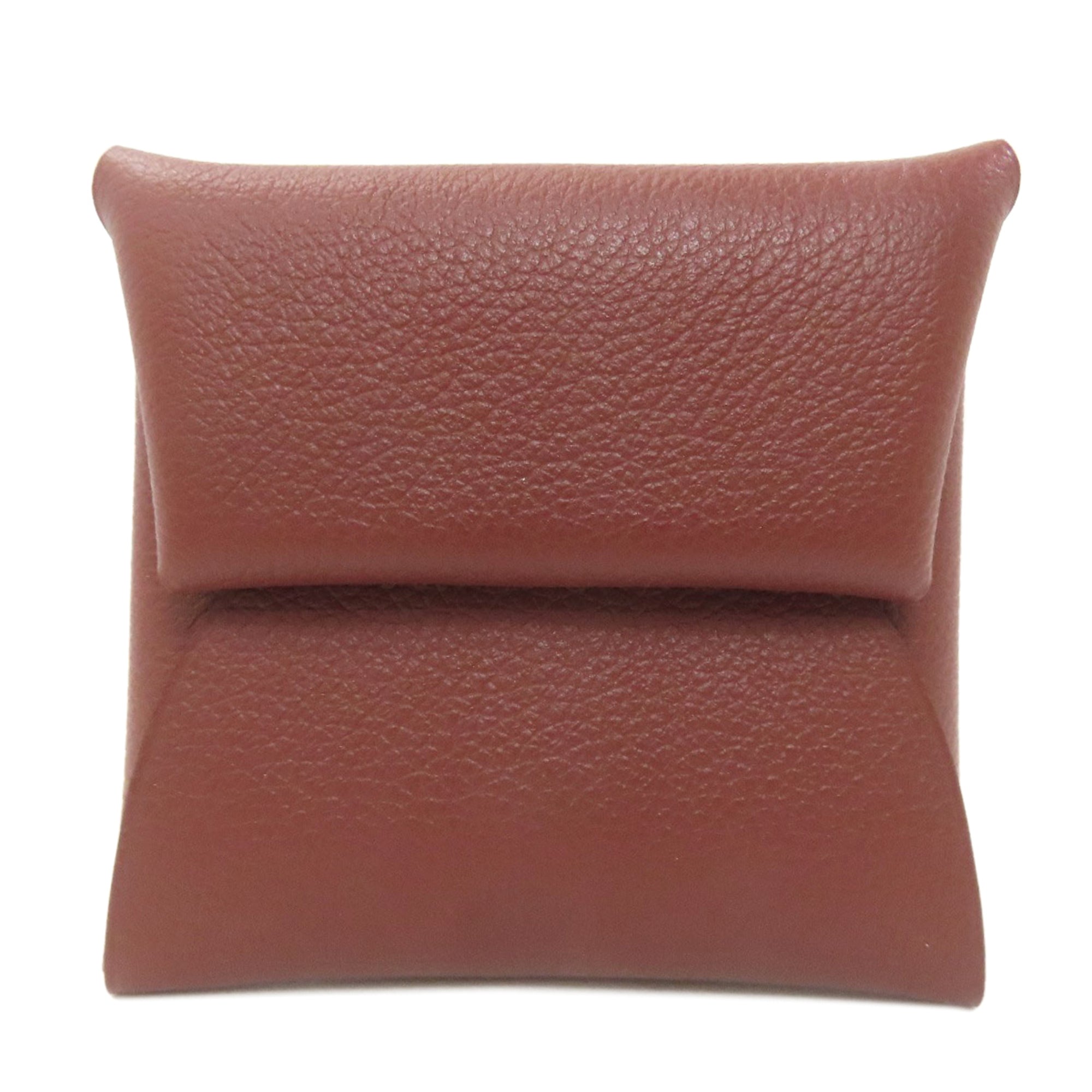 Hermes Bastia Red Color Coin Purse/Coin Case (Pre-Owned)