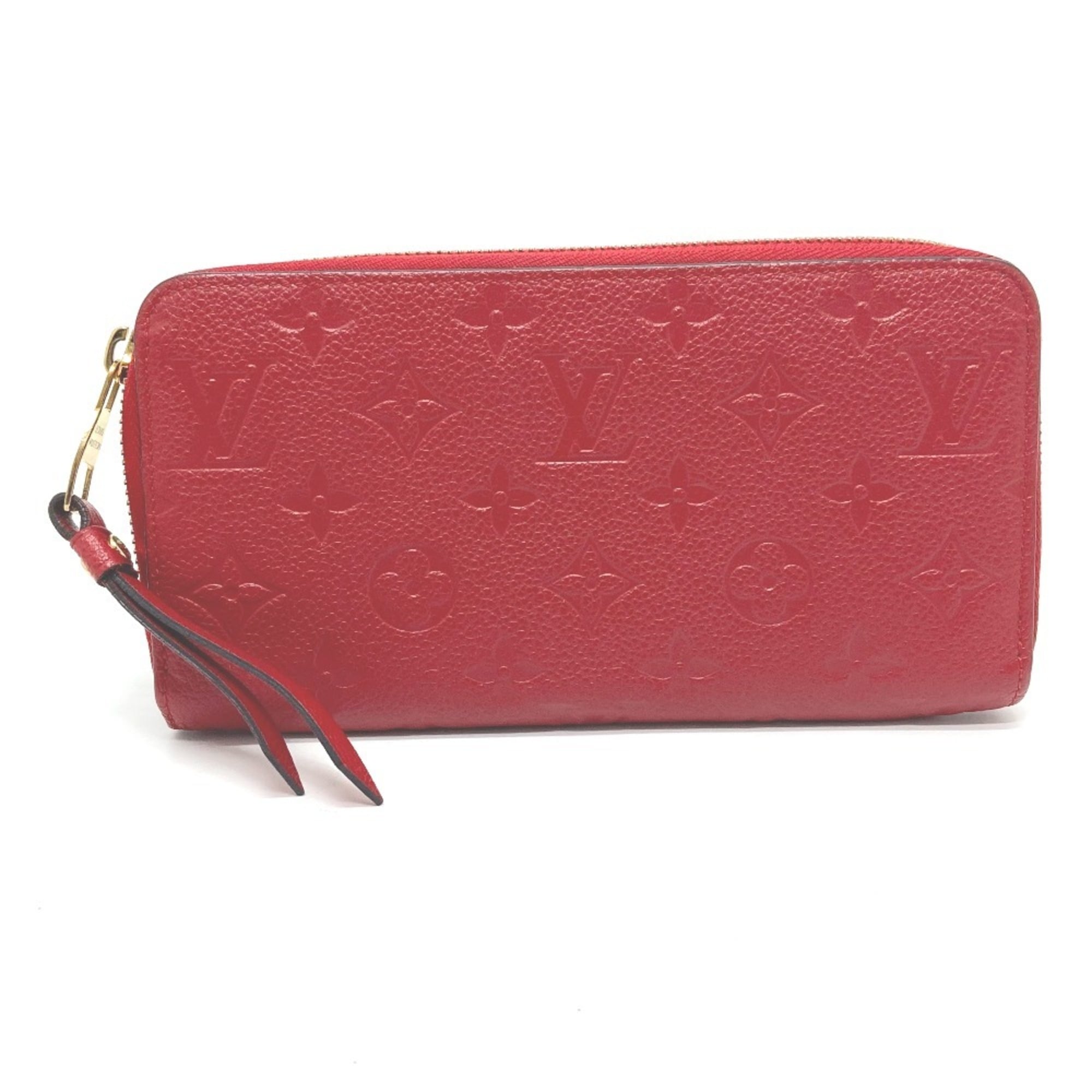 Louis Vuitton Monogram Empreinte Cerise Red Color Monogram Empreinte Long Wallet (Bi-Fold) (Pre-Owned)