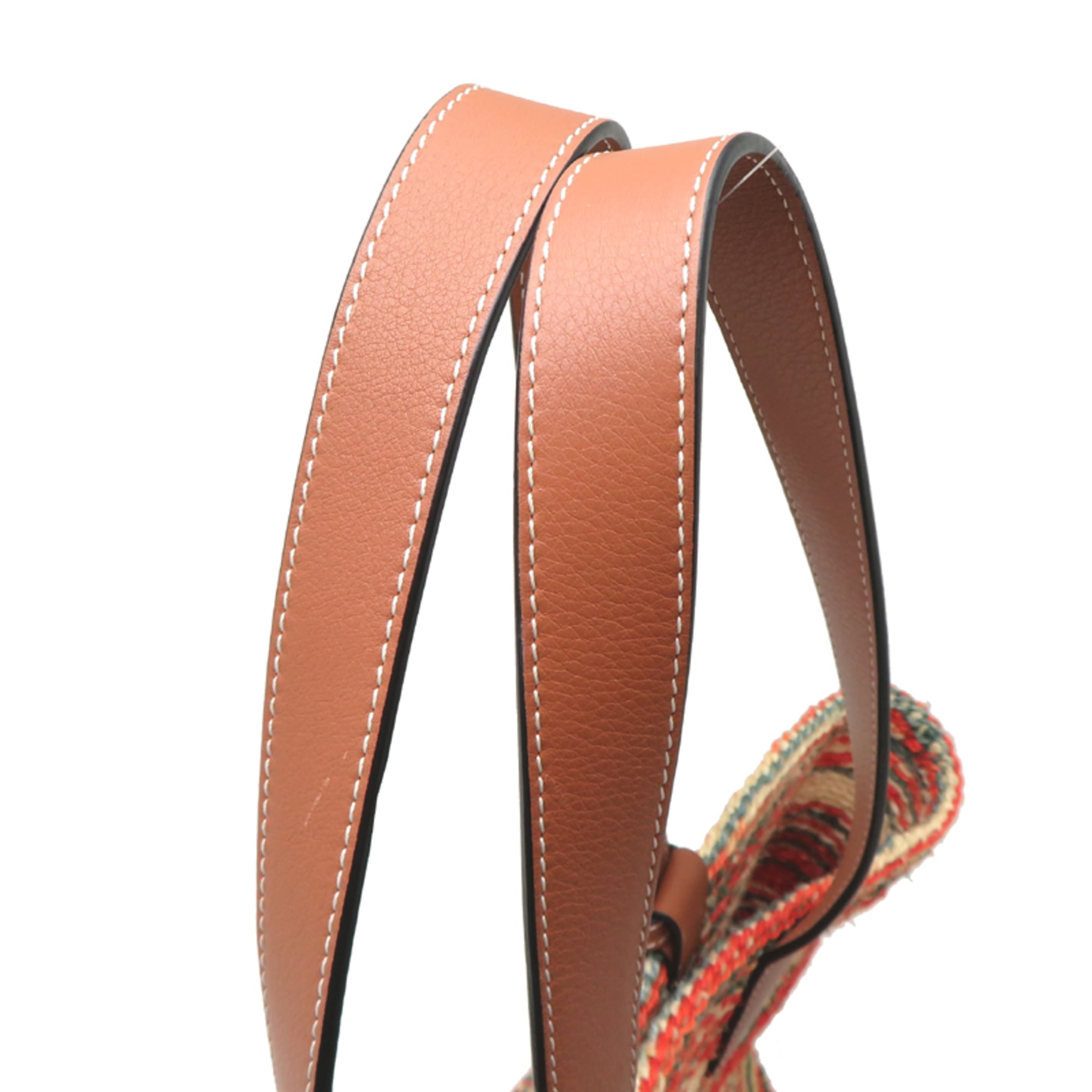 Loewe Brown Green Orange Hemp Basket Shoulder Bag (Pre-Owned)