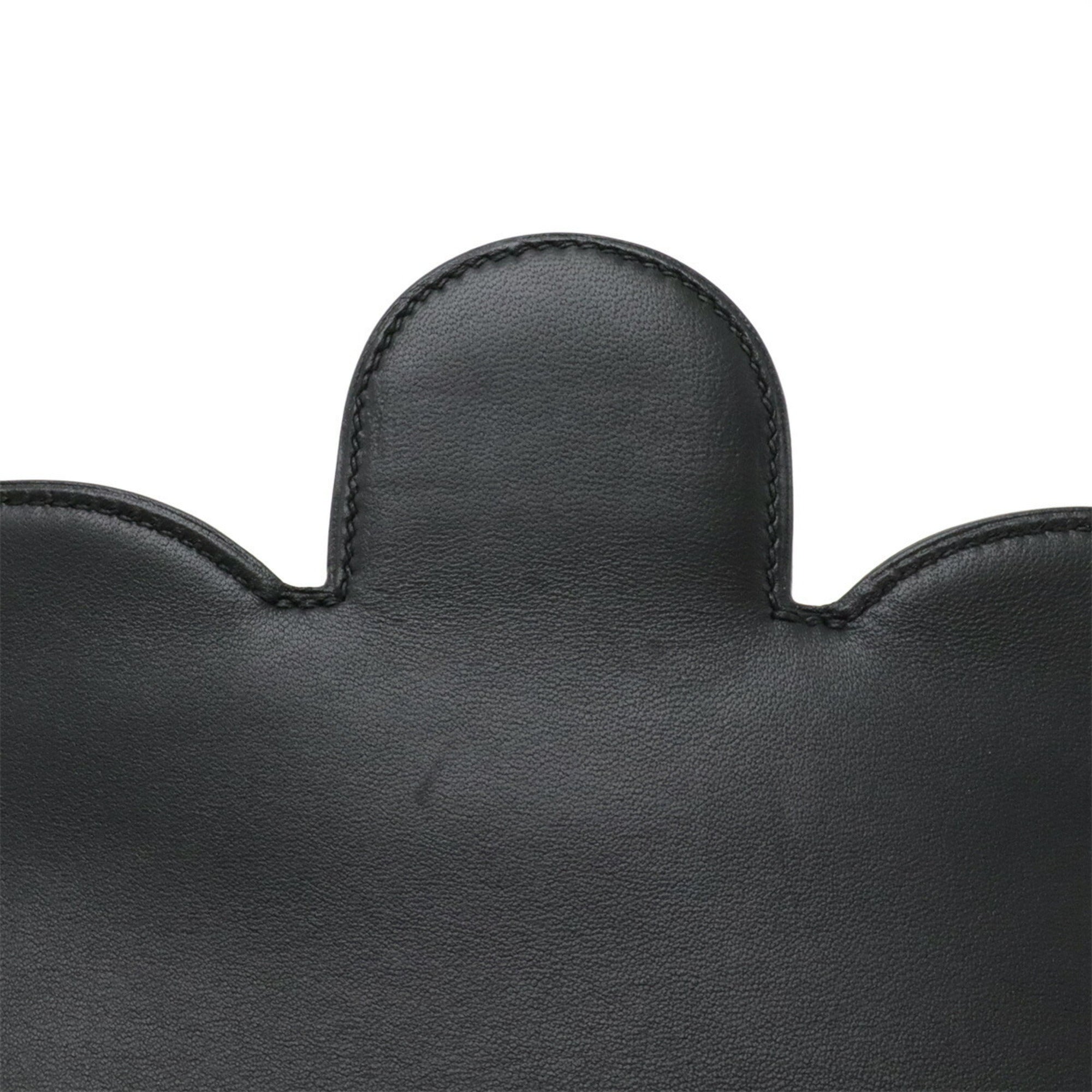 Hermes Black Chevre Leather Clutch Bag (Pre-Owned)