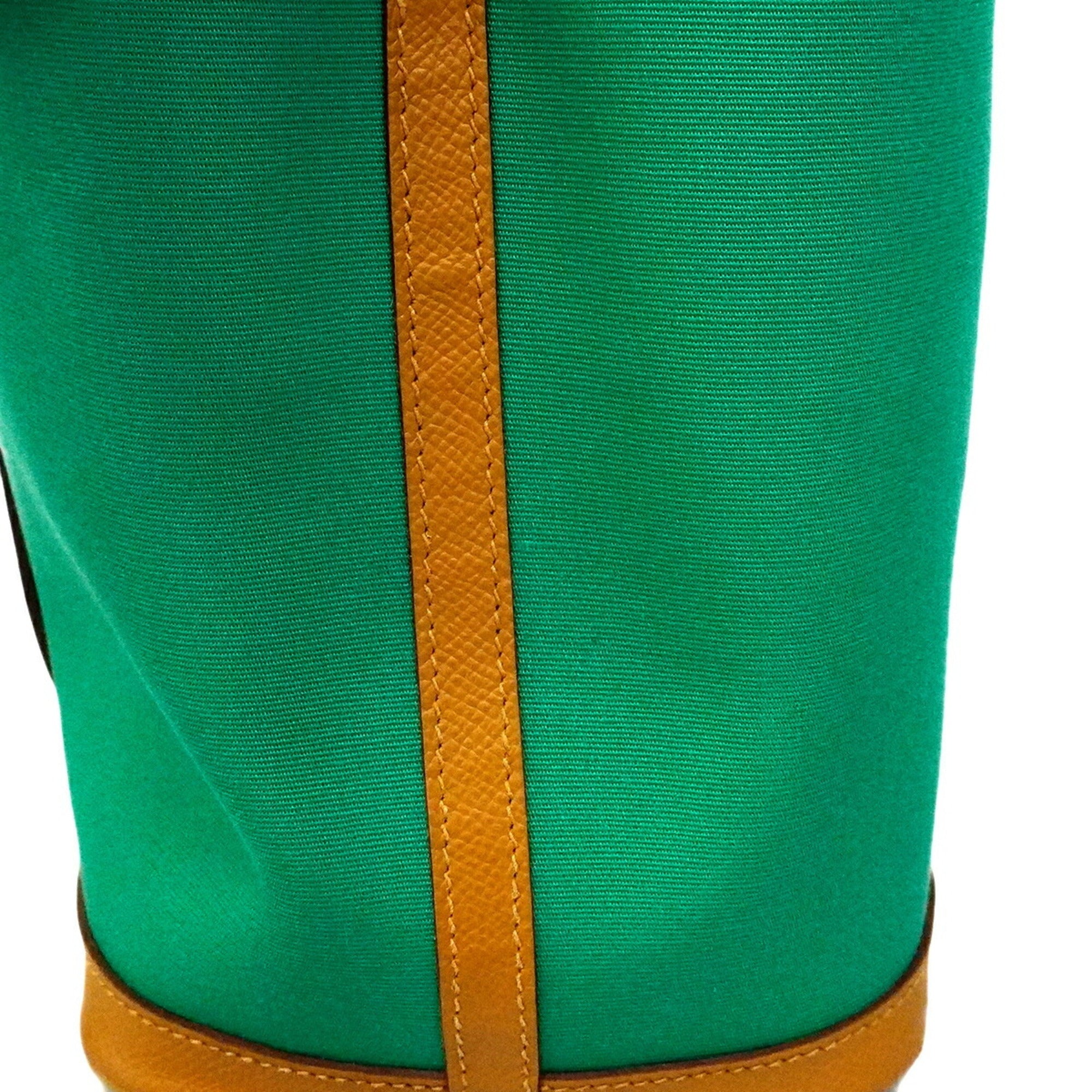 Hermes Green Toile Officier Tote Bag (Pre-Owned)