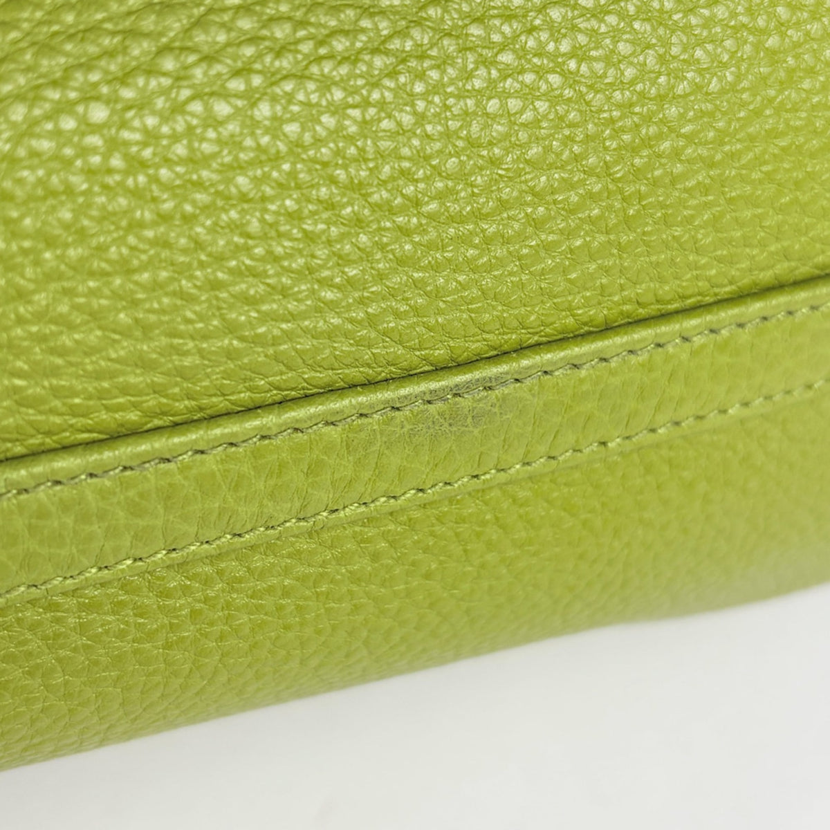 Prada Green Leather Tote Bag (Pre-Owned)