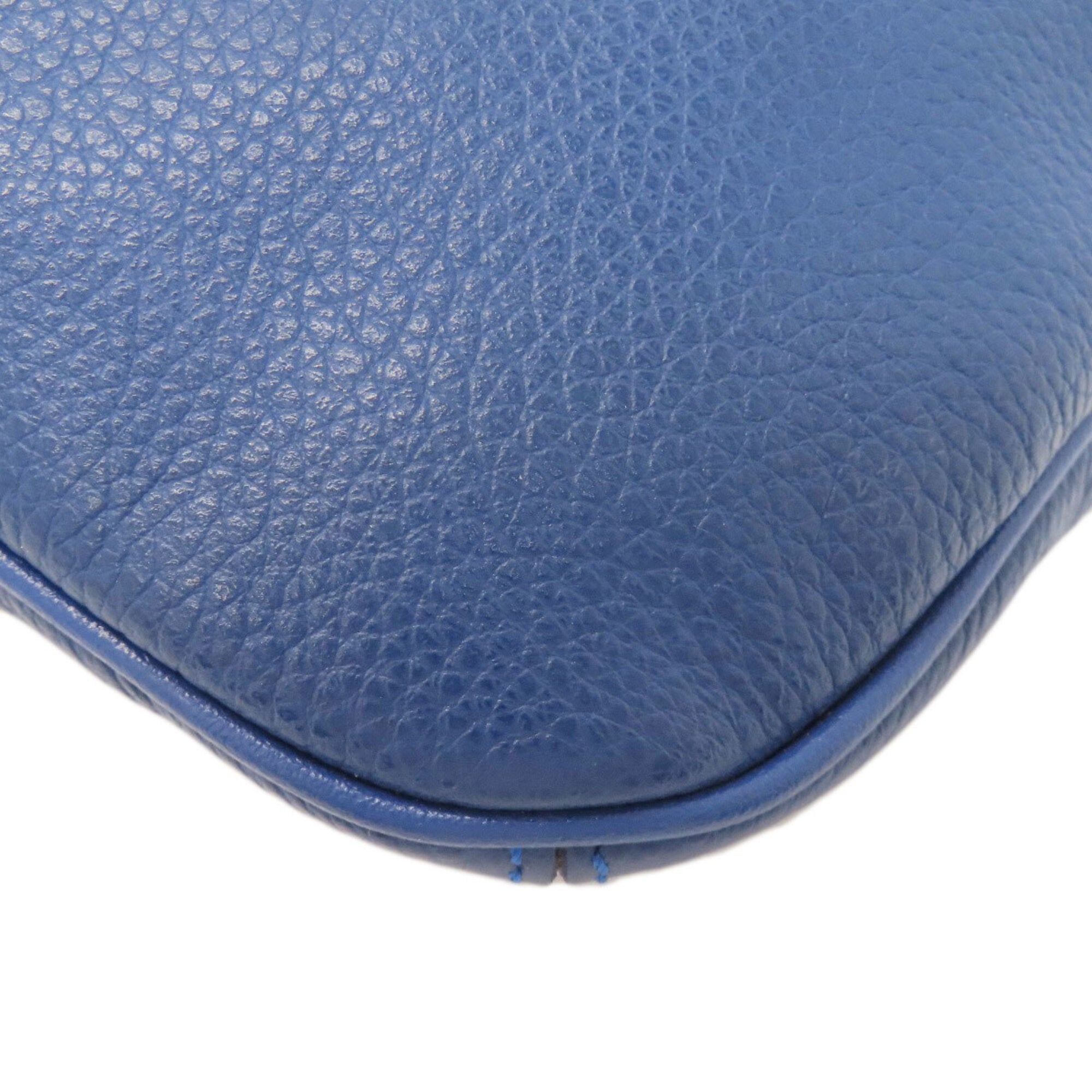Longchamp Blue Leather Shoulder Bag (Pre-Owned)
