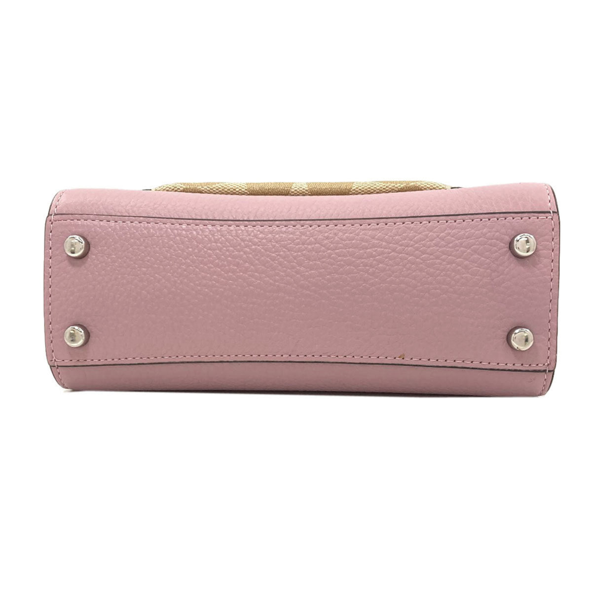 Coach Signature Brown Pink Signature Line Handbag (Pre-Owned)