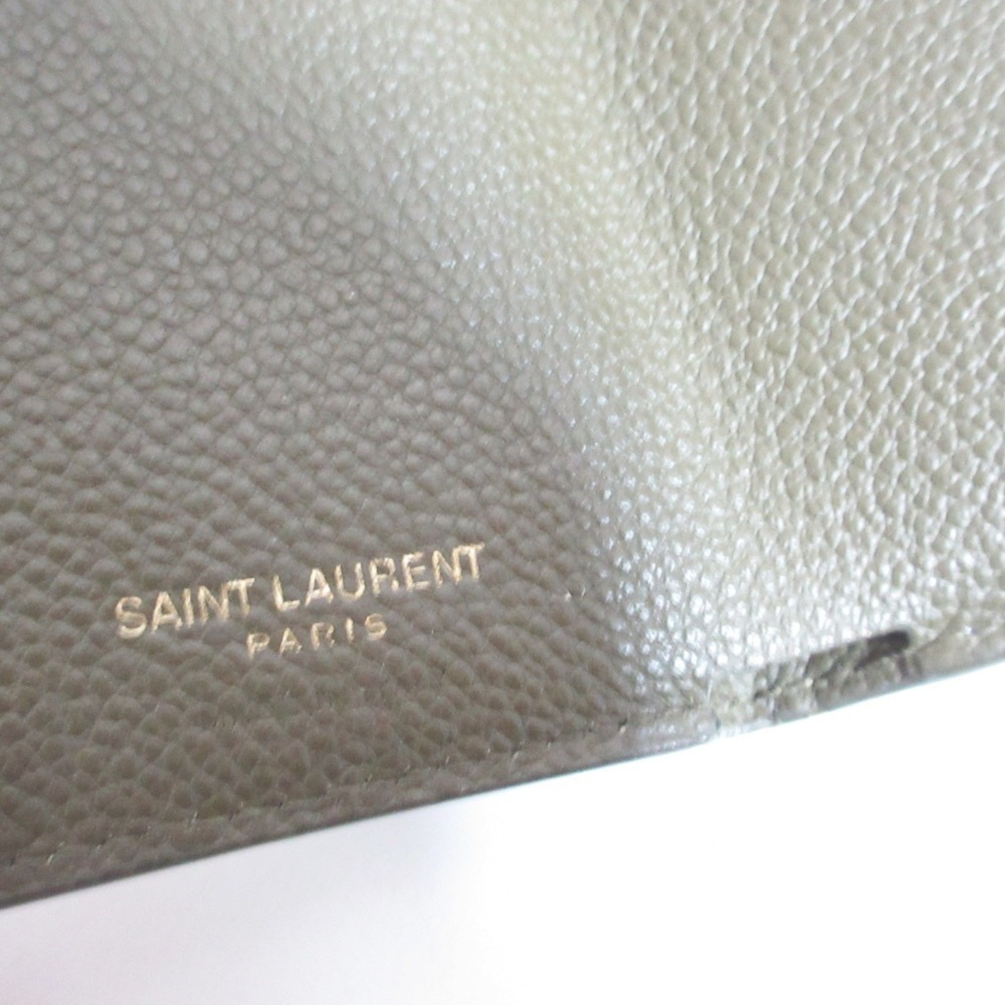 Saint Laurent Khaki Wallet (Tri-Fold) (Pre-Owned)