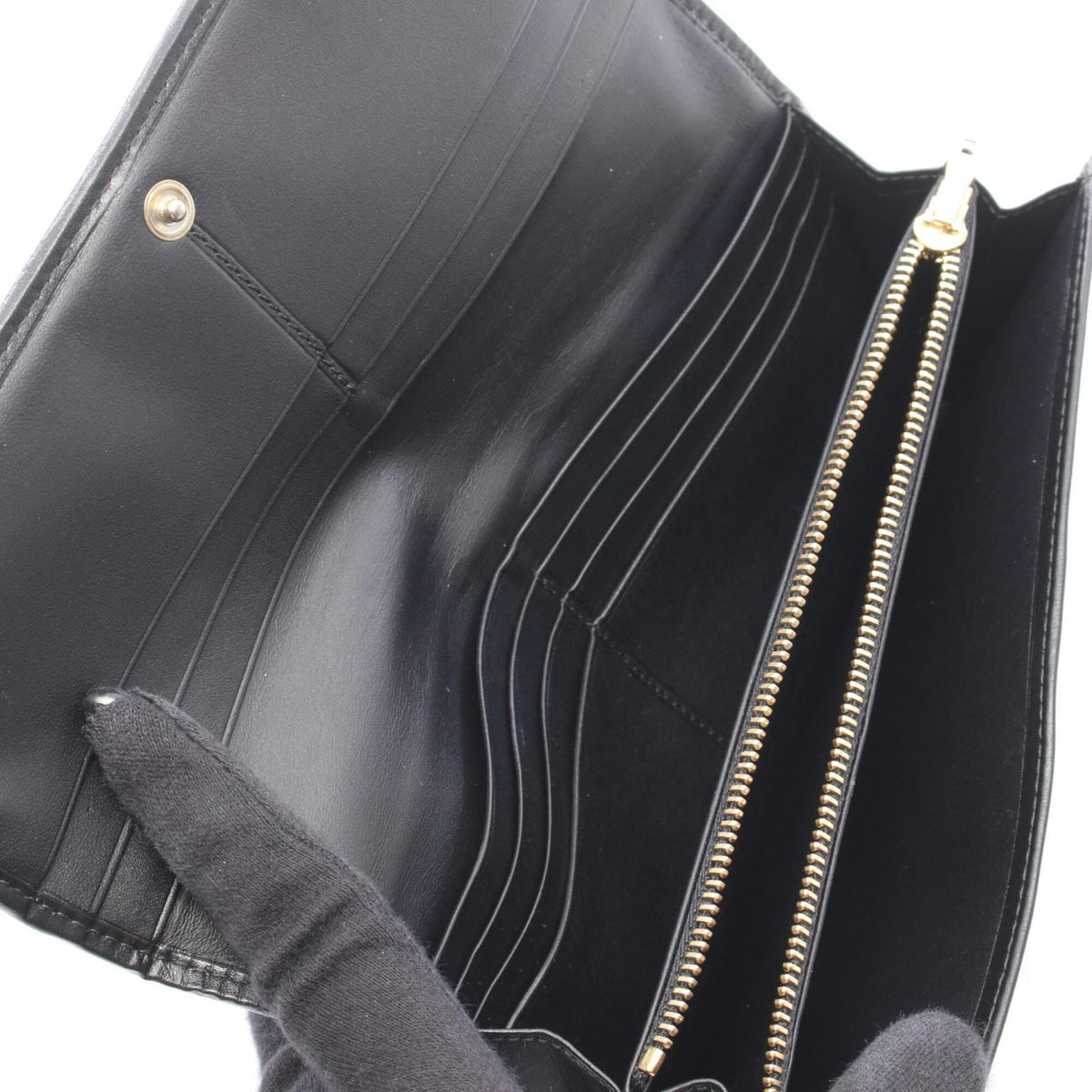Loewe Black Leather Long Wallet (Bi-Fold) (Pre-Owned)