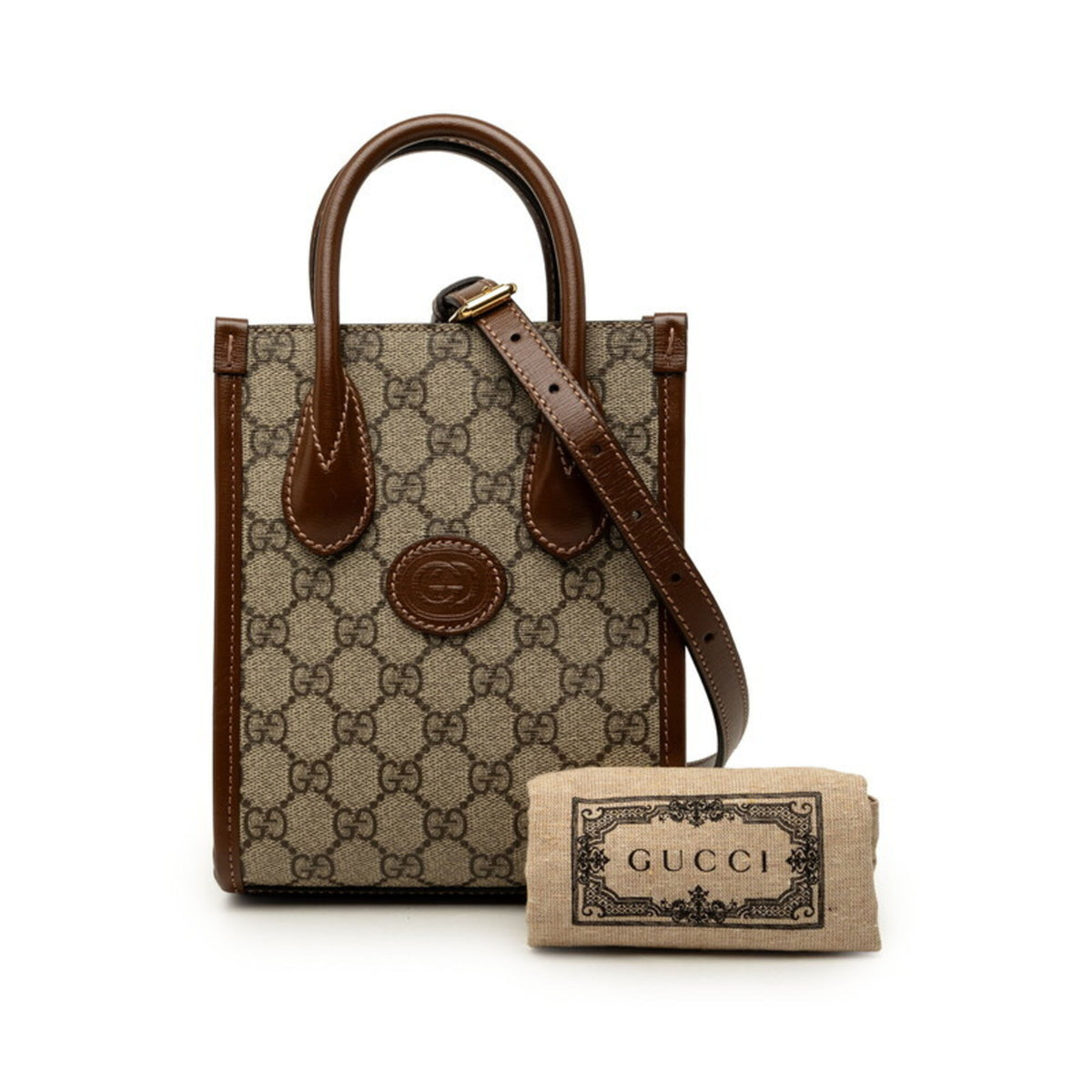 Gucci Beige Gg Supreme Handbag Shoulder Bag (Pre-Owned)