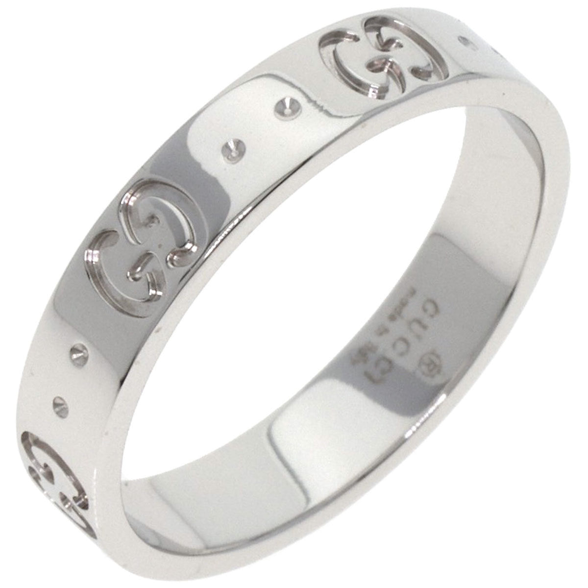 Gucci Icon White Gold (18K) Band Ring (Pre-Owned)