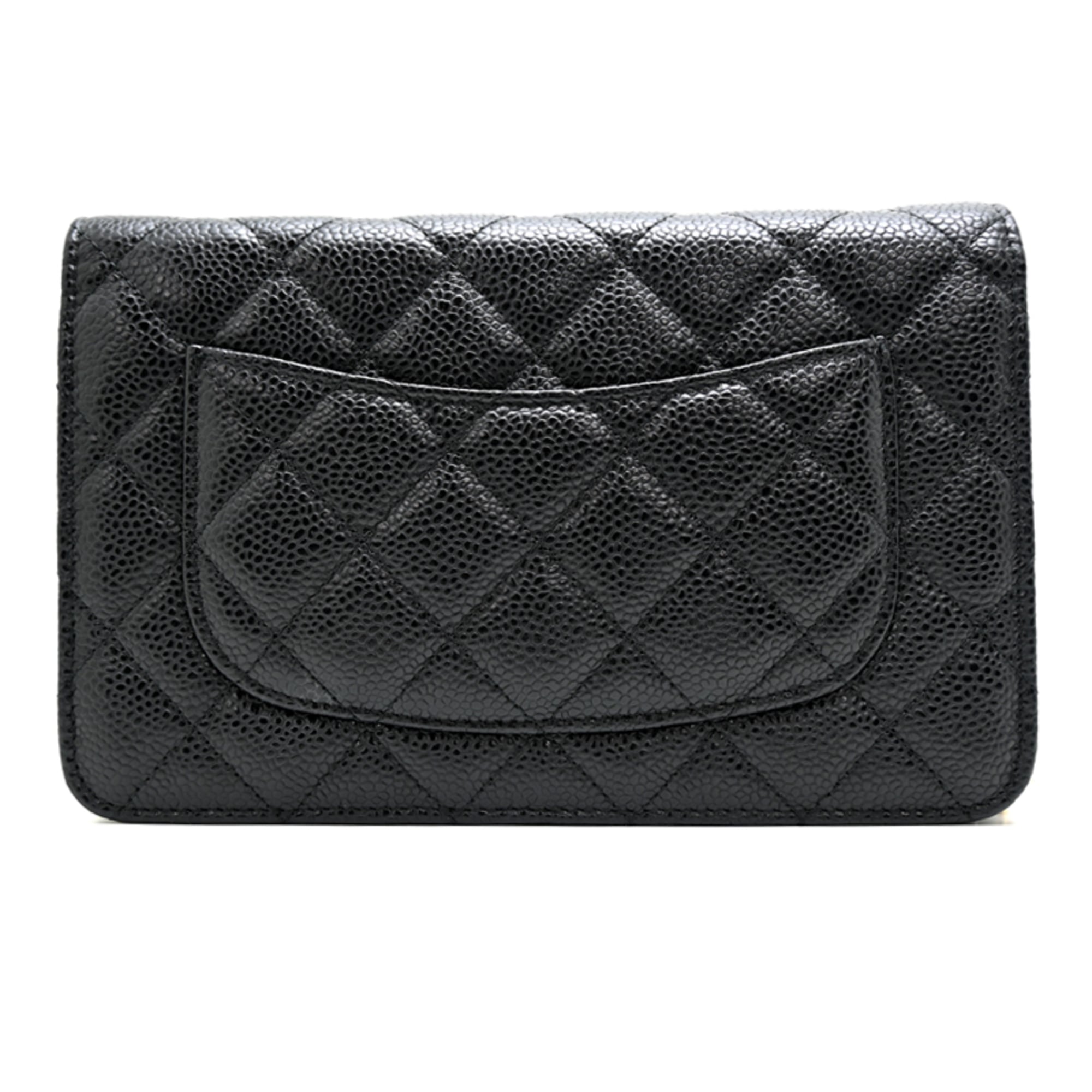 Chanel Grained Calfskin Chain/Shoulder Wallet (Pre-Owned)