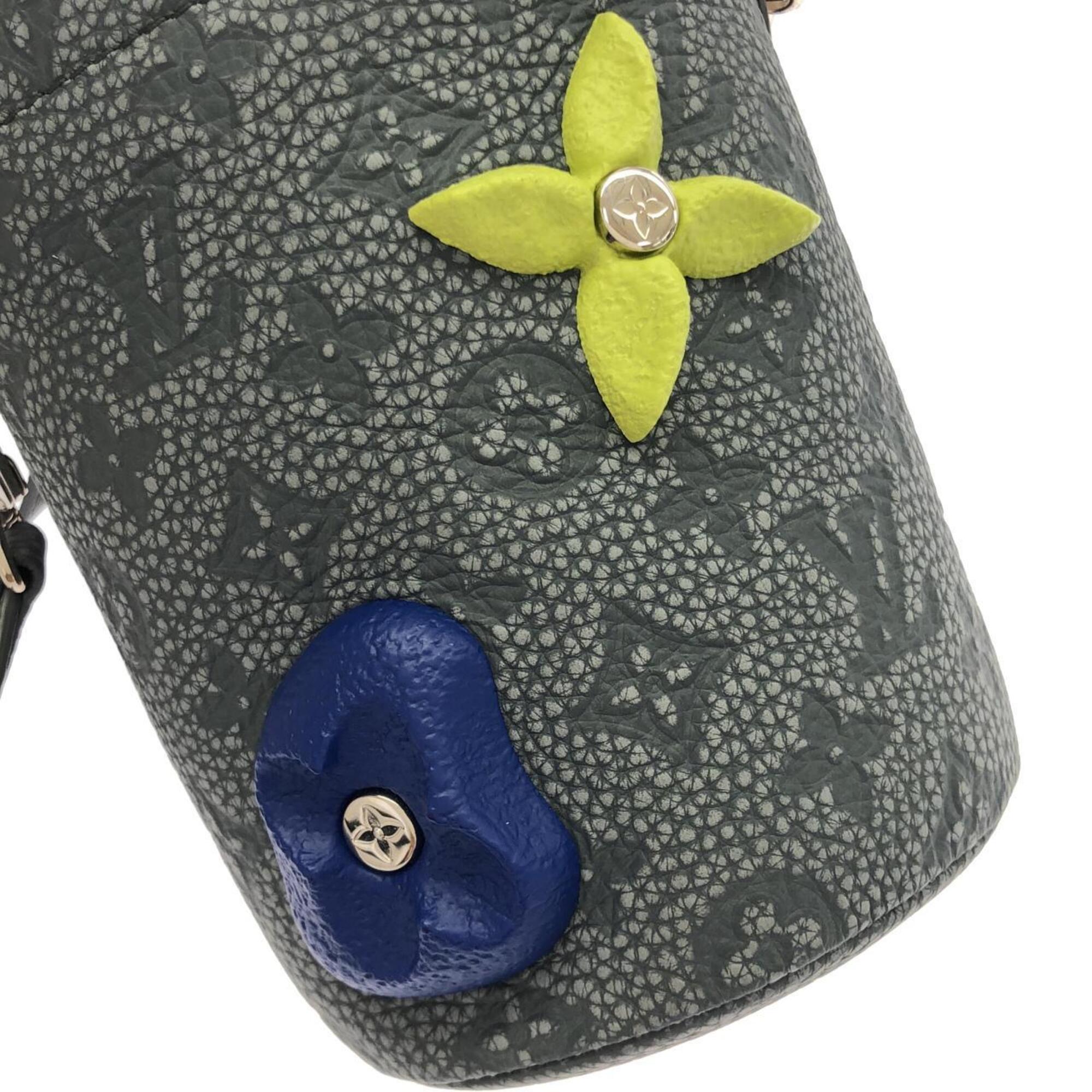 Louis Vuitton Gris Leather Handbag Pouch (Pre-Owned)