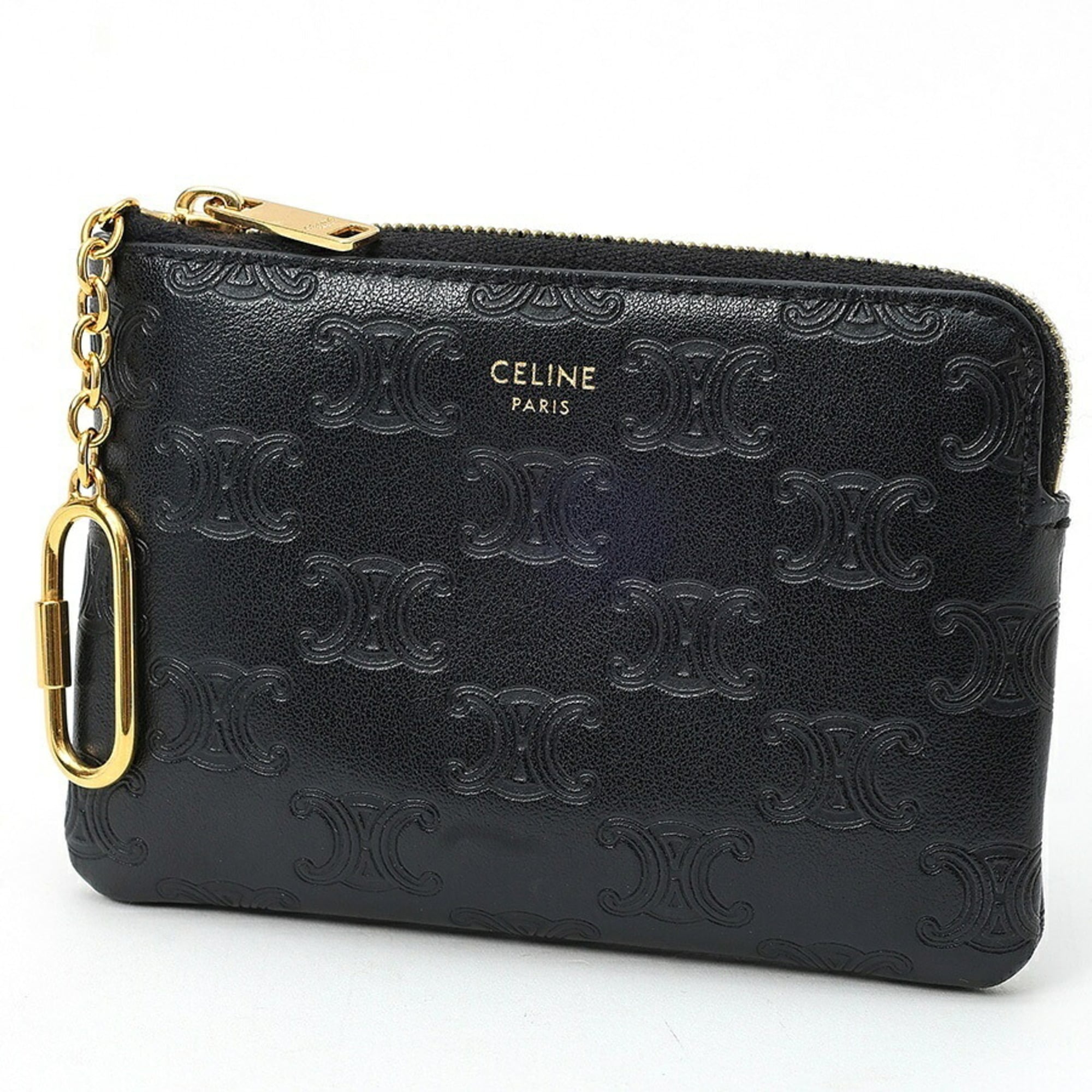 Celine Black Leather Coin Purse/Coin Case (Pre-Owned)