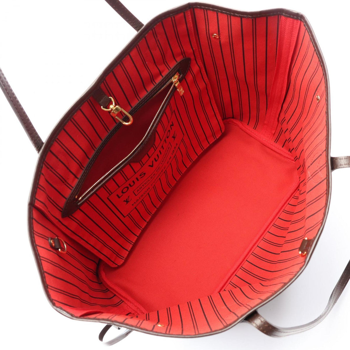 Louis Vuitton Brown Cerise Ebene Coated Canvas Pvc Damier Canvas Leather Handbag Pouch Tote Bag (Pre-Owned)