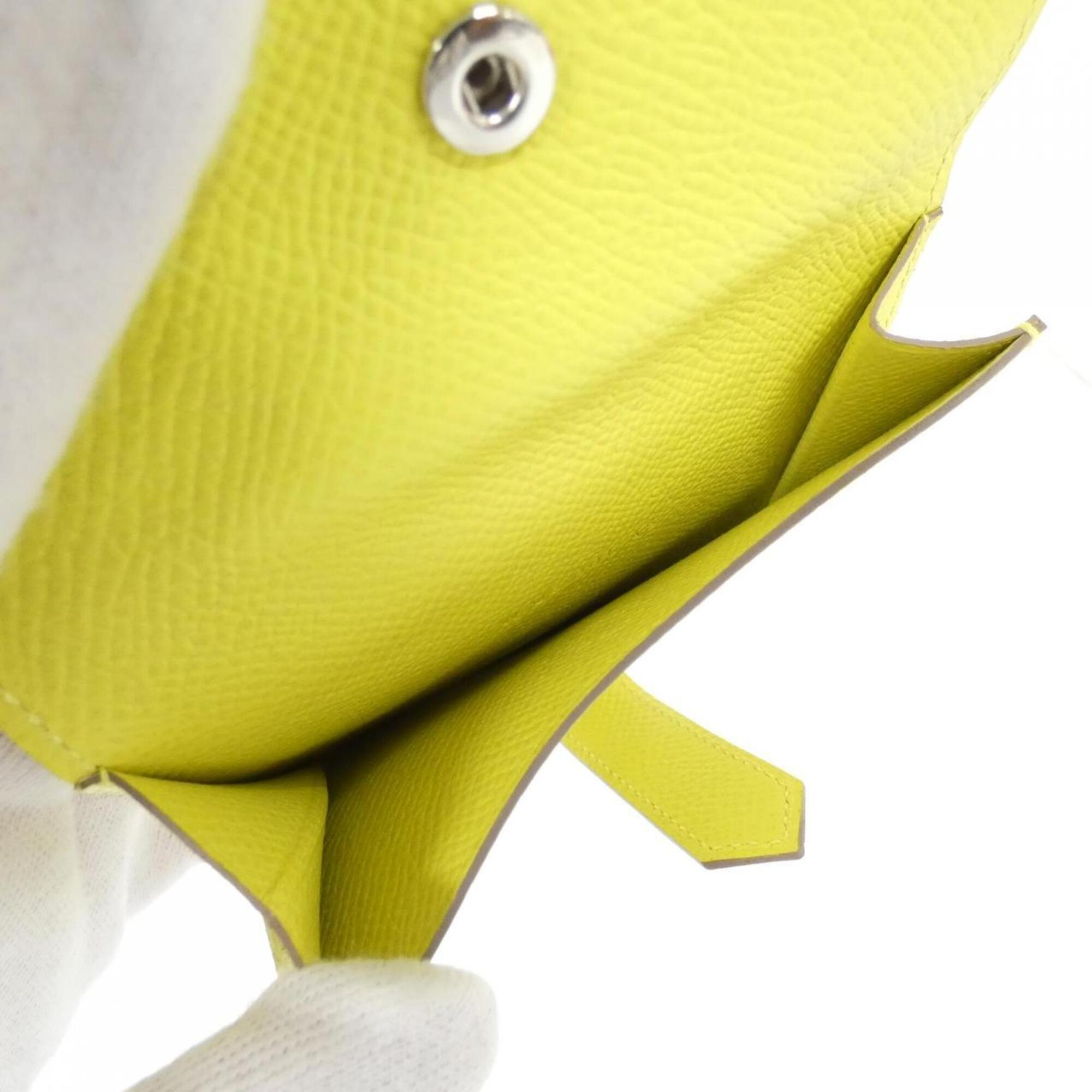 Hermes Lime Yellow Epsom Leather Wallet (Bi-Fold) (Pre-Owned)