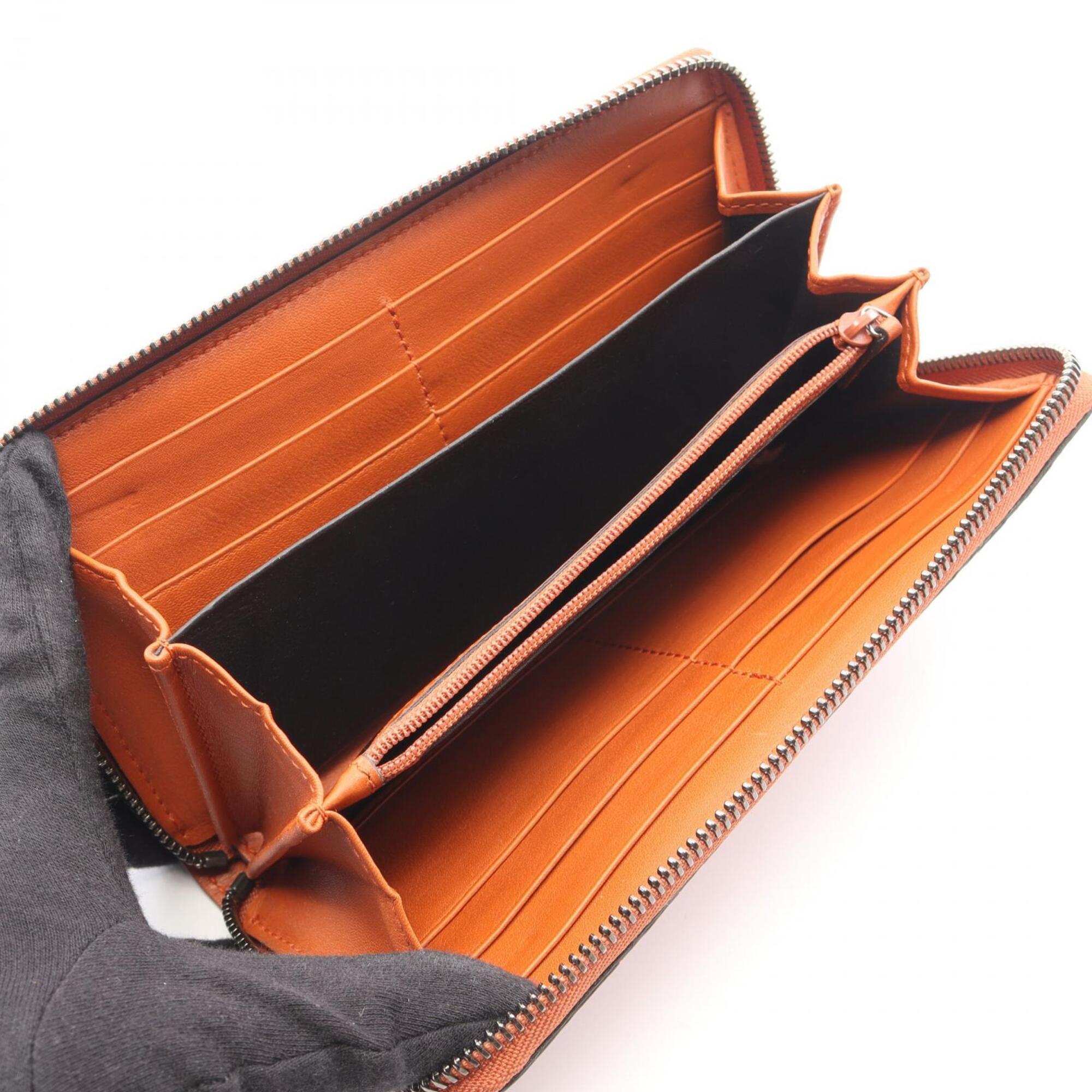 Gucci Orange Leather Long Wallet (Bi-Fold) (Pre-Owned)