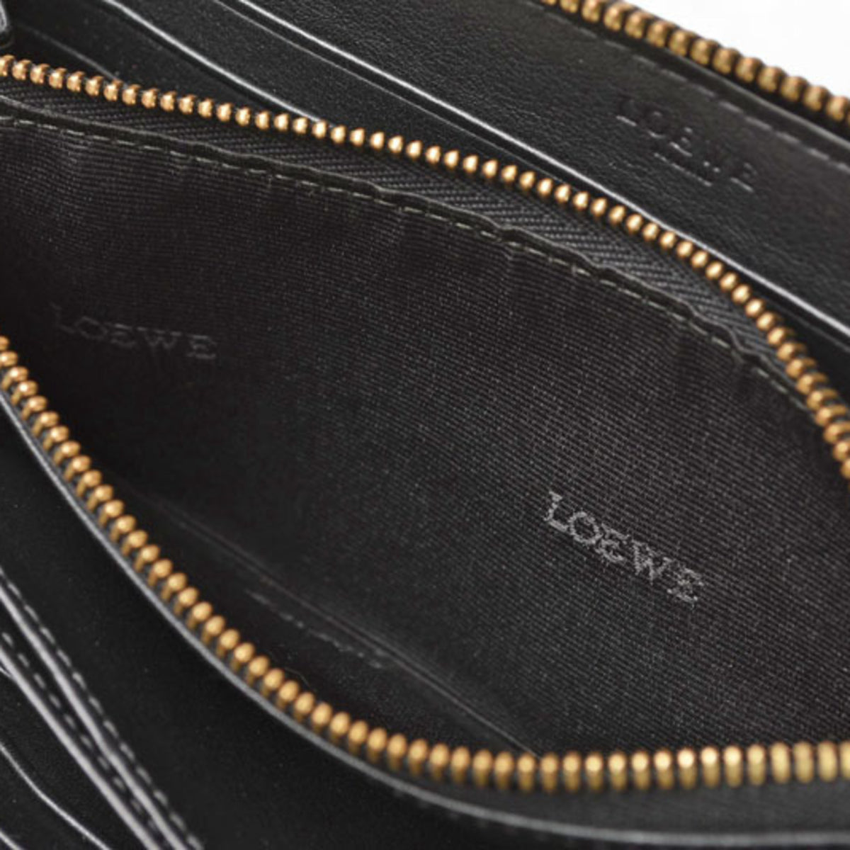 Loewe Black Gray Pvc Long Wallet (Bi-Fold) (Pre-Owned)