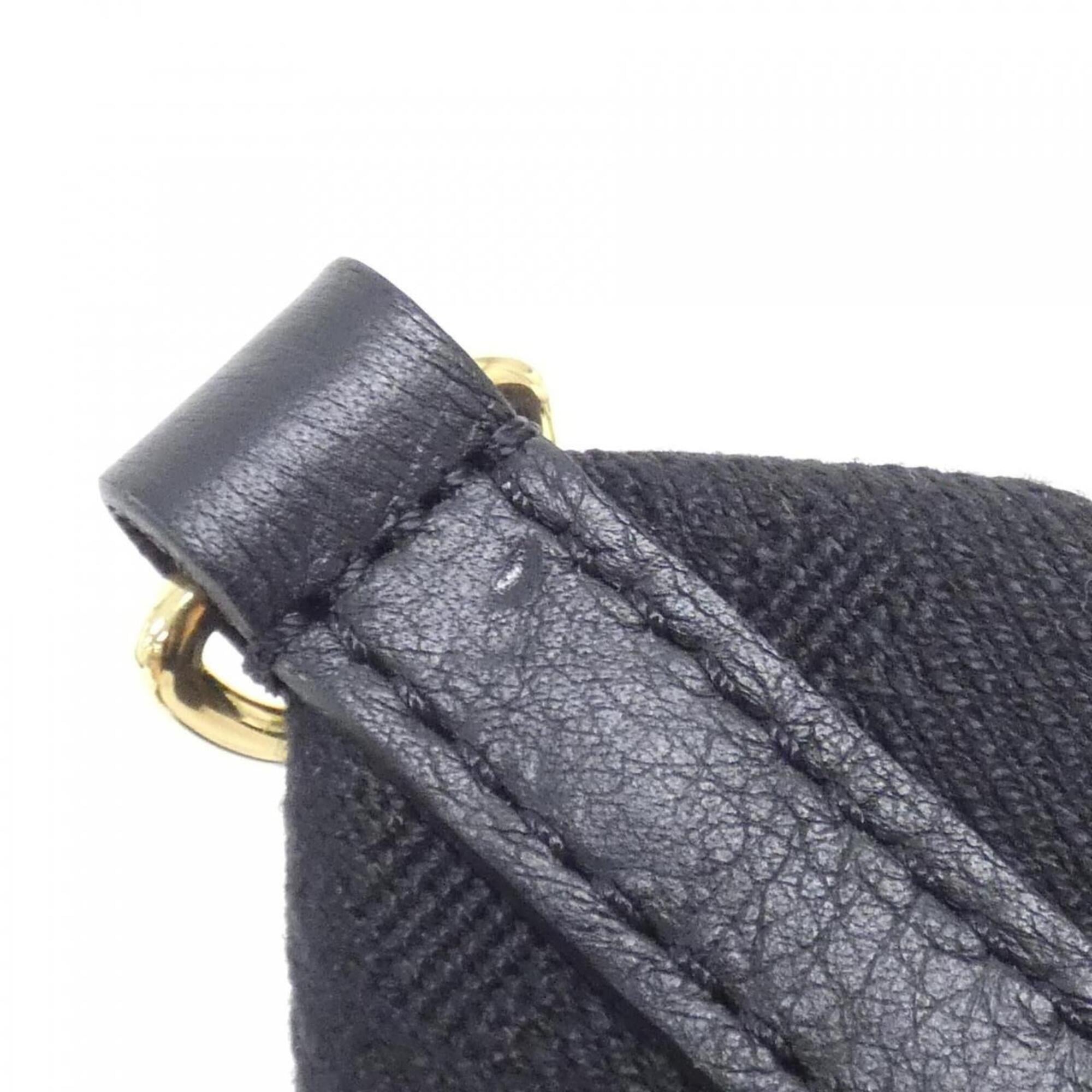 Louis Vuitton Black Leather Shoulder Bag (Pre-Owned)