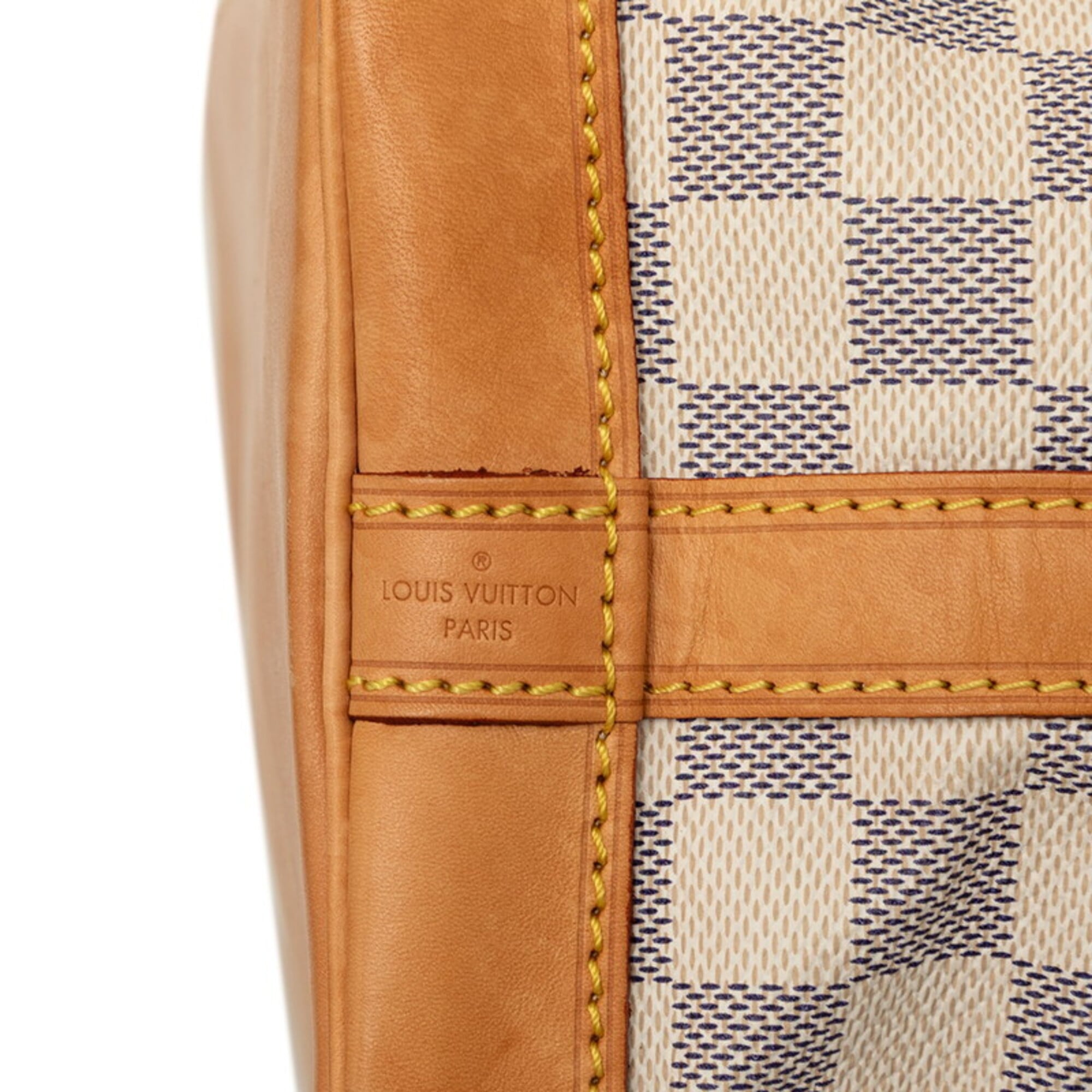 Louis Vuitton Damier Azur White Pvc Leather Shoulder Bag (Pre-Owned)