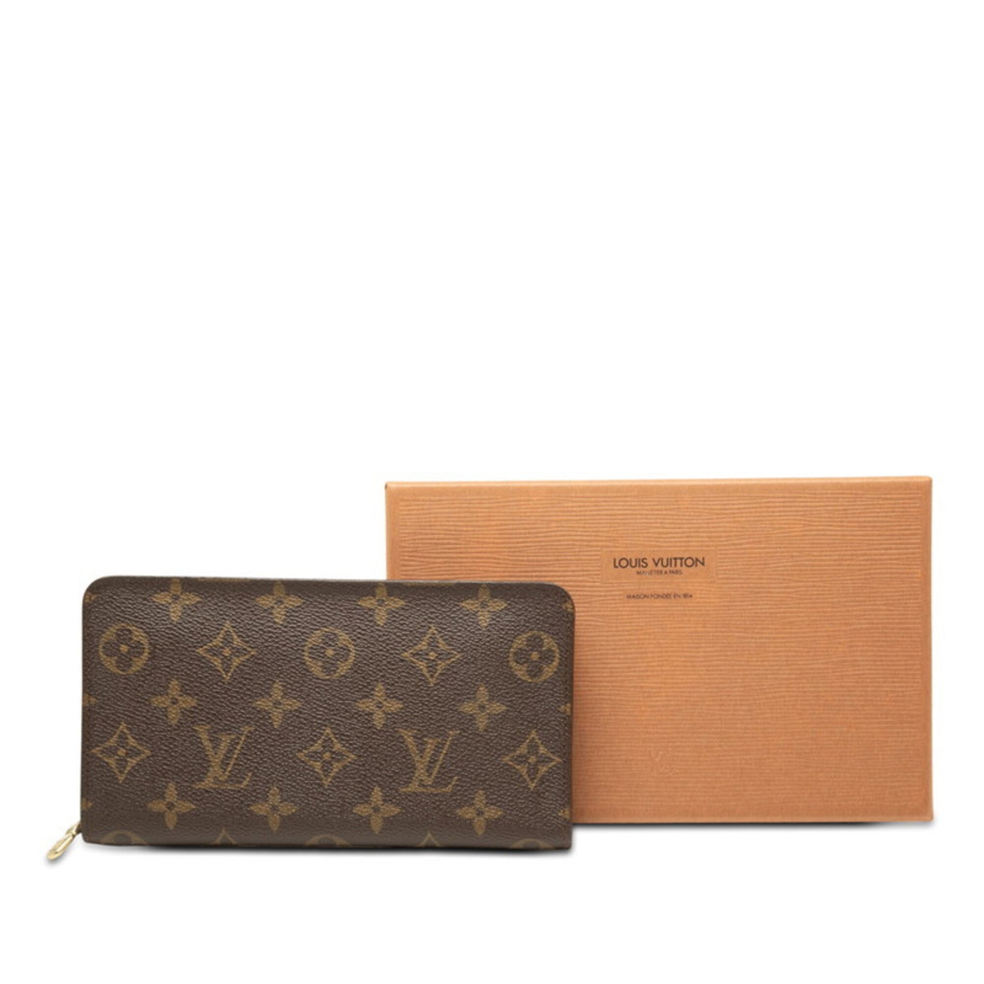 Louis Vuitton Monogram Brown Pvc Leather Long Wallet (Bi-Fold) (Pre-Owned)