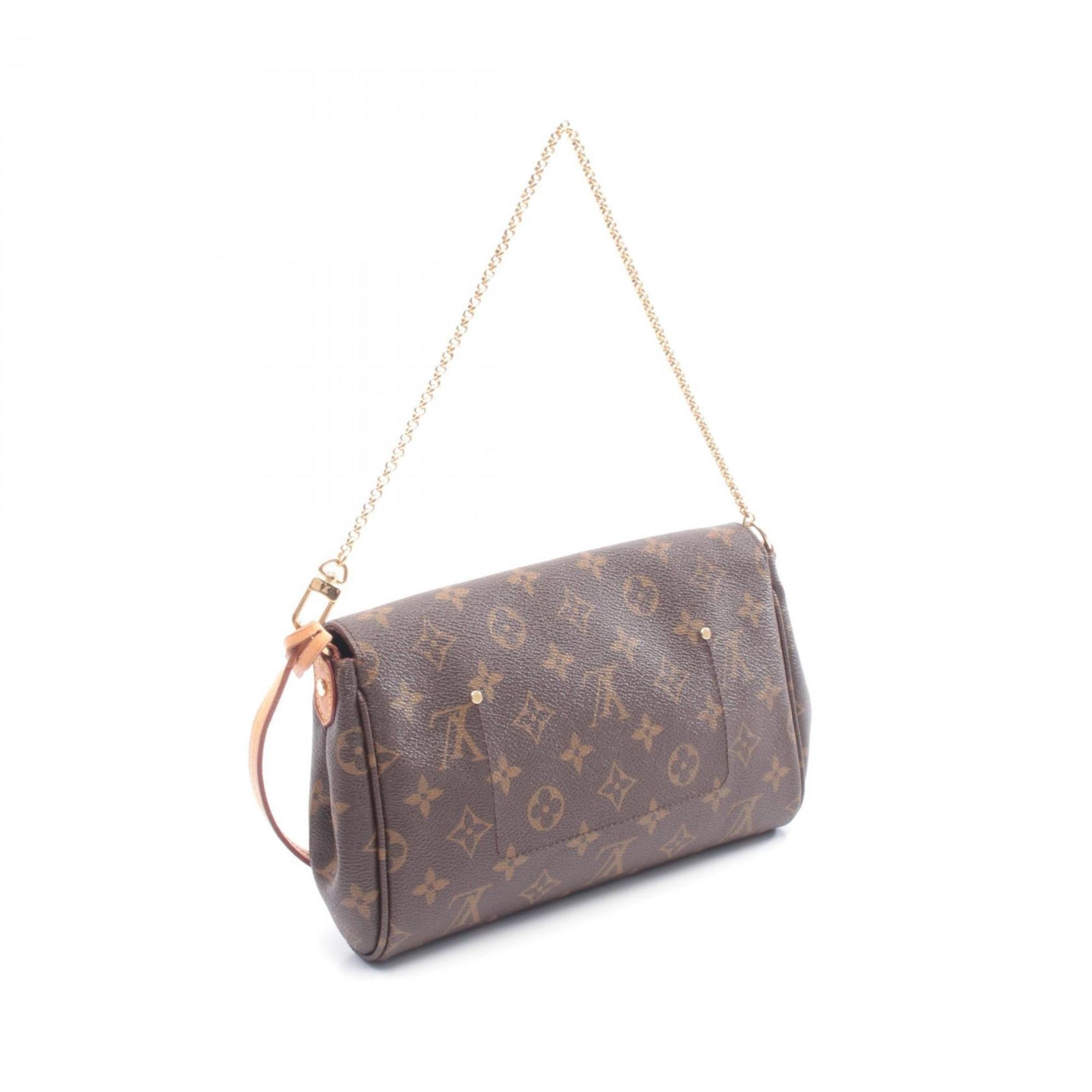 Louis Vuitton Brown Monogram Coated Canvas Leather Handbag Pouch (Pre-Owned)