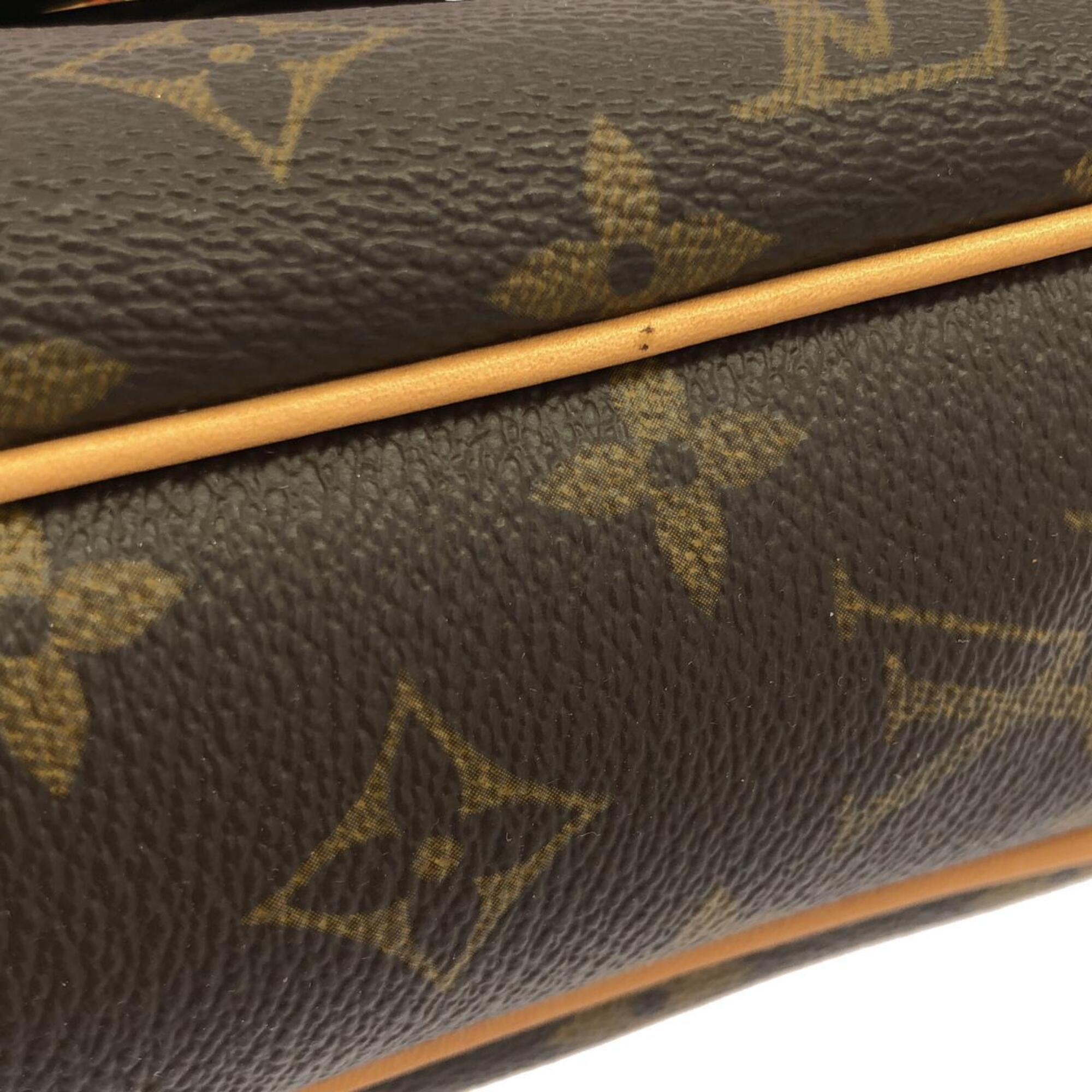Louis Vuitton Brown Coated Canvas Shoulder Bag (Pre-Owned)