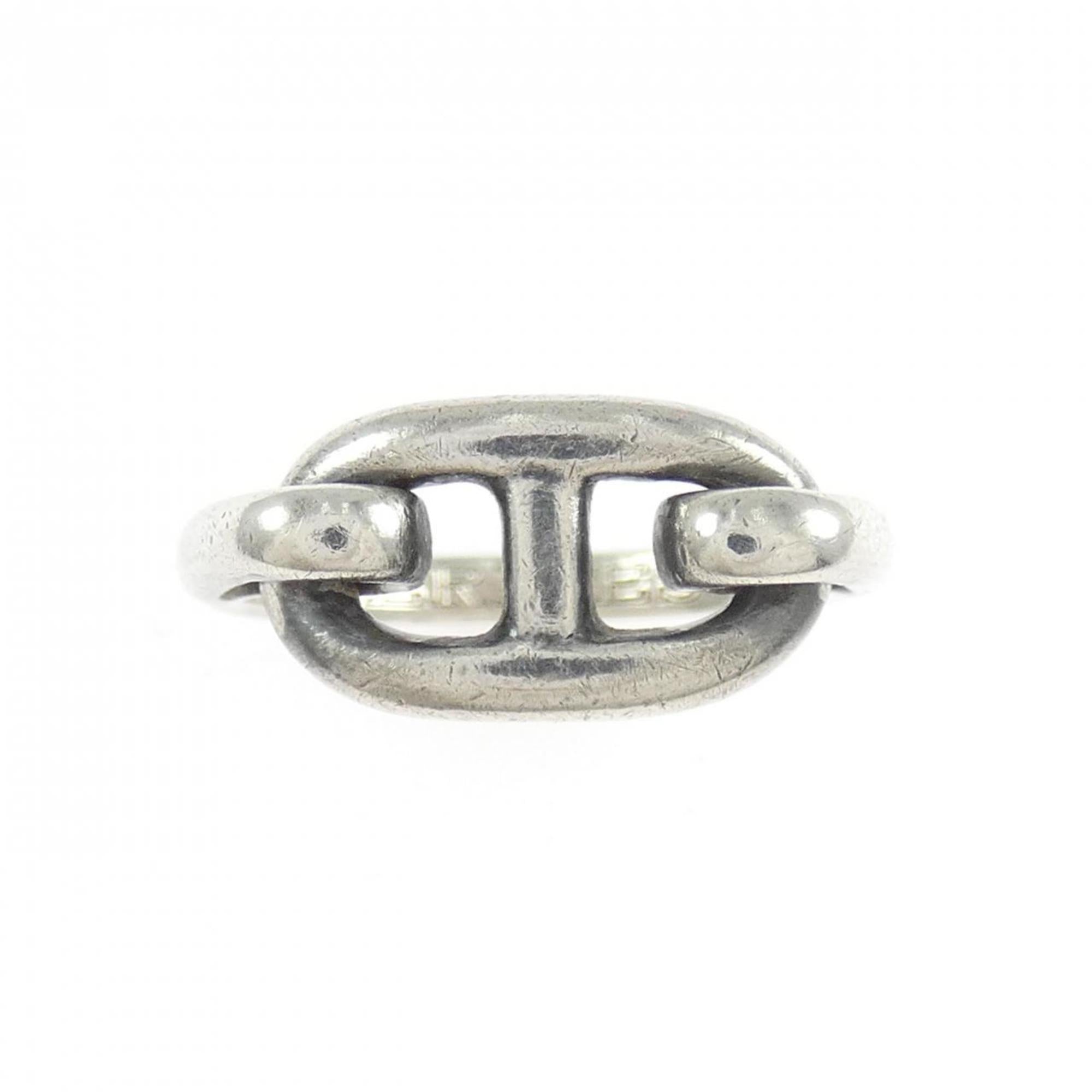 Hermes Silver Silver 925 Band Ring (Pre-Owned)