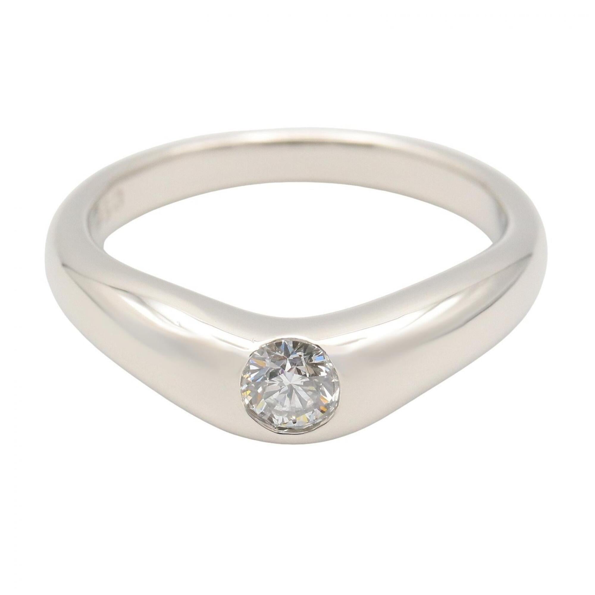 Tiffany Silver Clear Platinum 950 Band Ring (Pre-Owned)