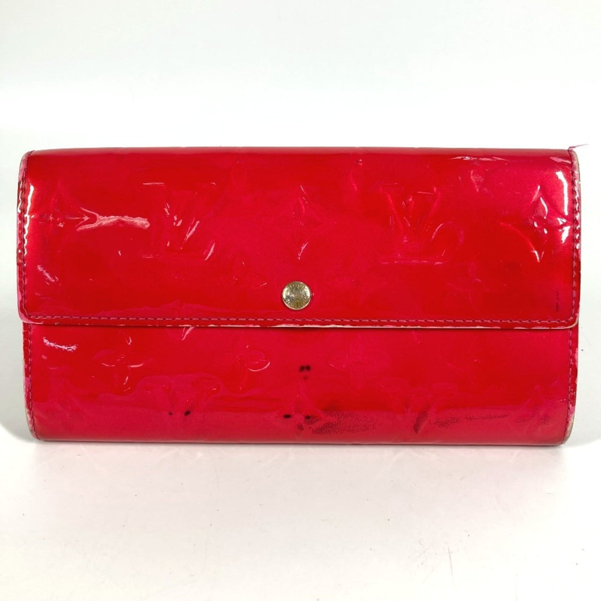 Louis Vuitton Galle Pink Rose Pop Monogram Vernis Long Wallet (Bi-Fold) (Pre-Owned)