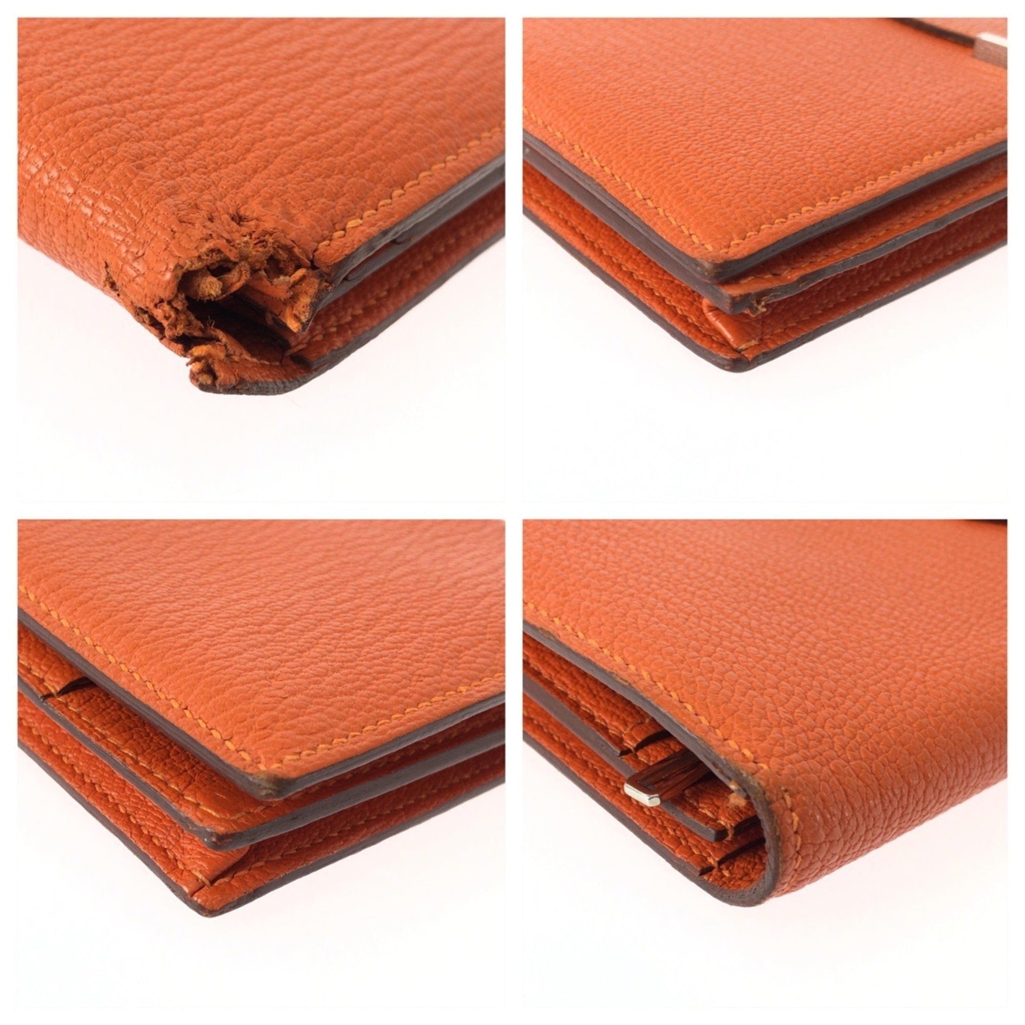 Hermes Orange Epsom Leather Wallet (Bi-Fold) (Pre-Owned)