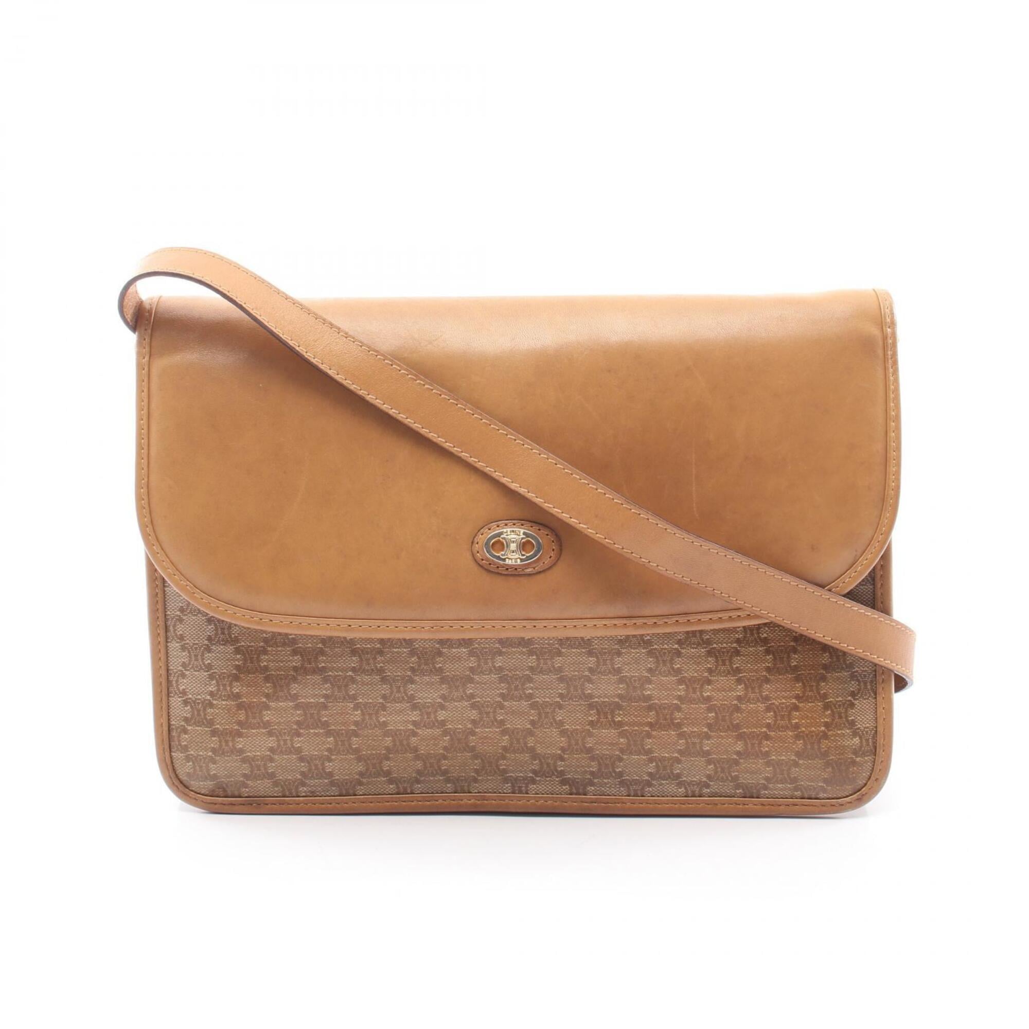 Celine Beige Coated Canvas Pvc Leather Handbag Shoulder Bag (Pre-Owned)