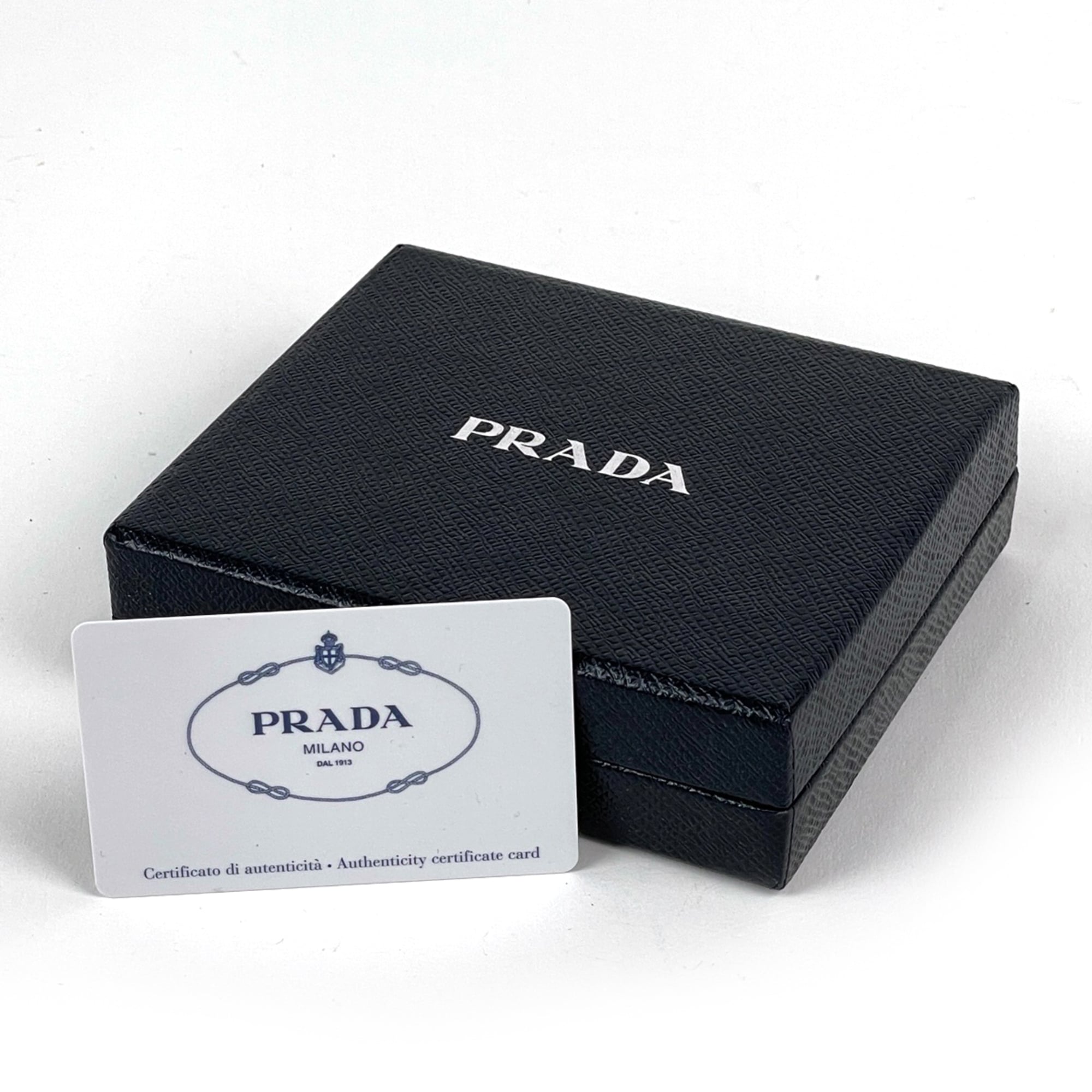 Prada Green Saffiano Triangle Leather Wallet (Bi-Fold) (Pre-Owned)