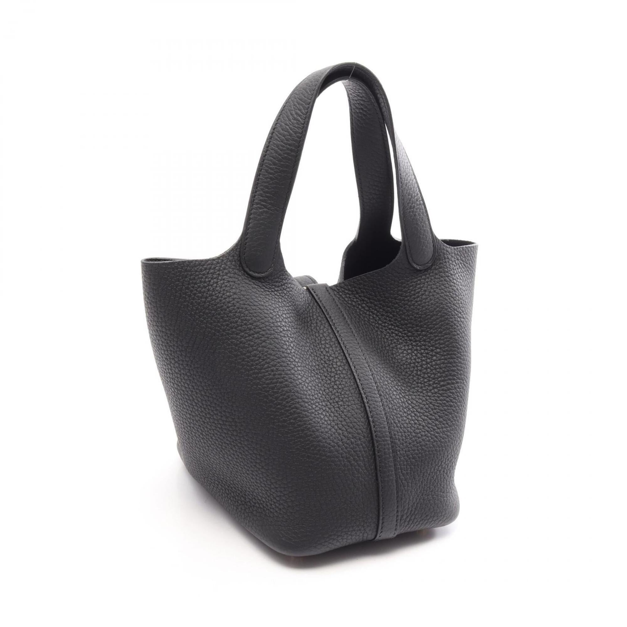 Hermes Black Taurillon Clemence Leather Handbag (Pre-Owned)
