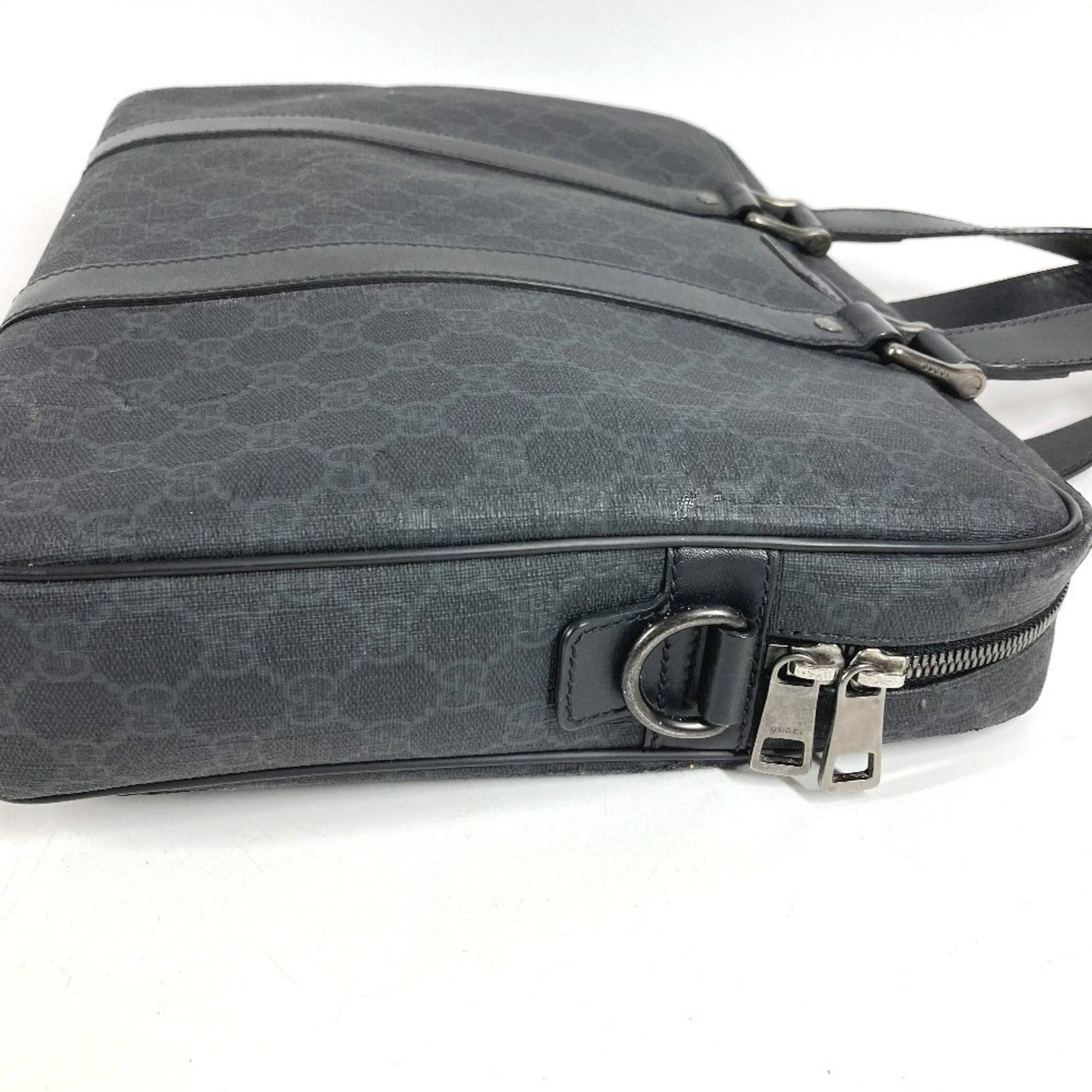 Gucci Black Gg Supreme Briefcase Handbag (Pre-Owned)