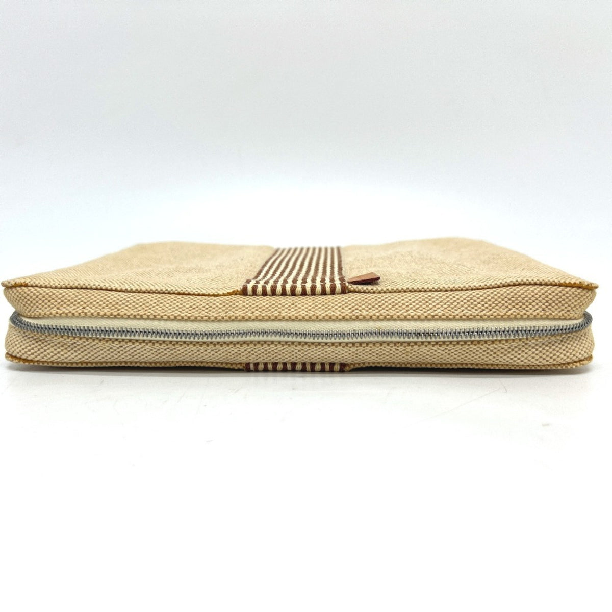 Hermes Beige Brown Yellow Toile H Pouch (Pre-Owned)