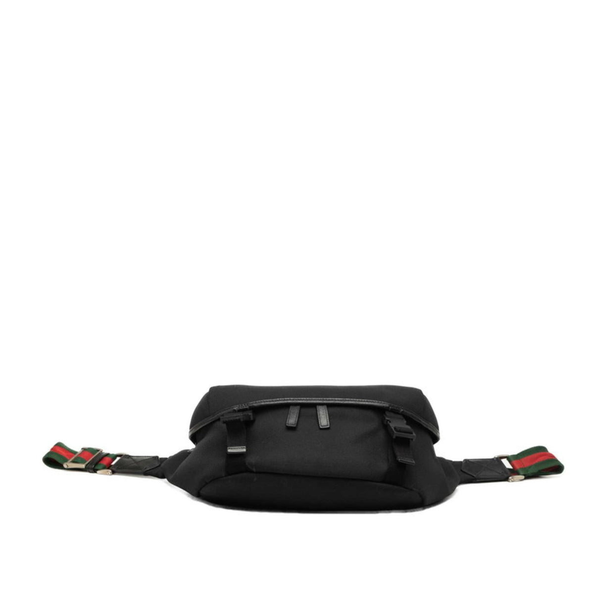 Gucci Sherry Line Black Canvas Shoulder Bag Sling Bag (Pre-Owned)