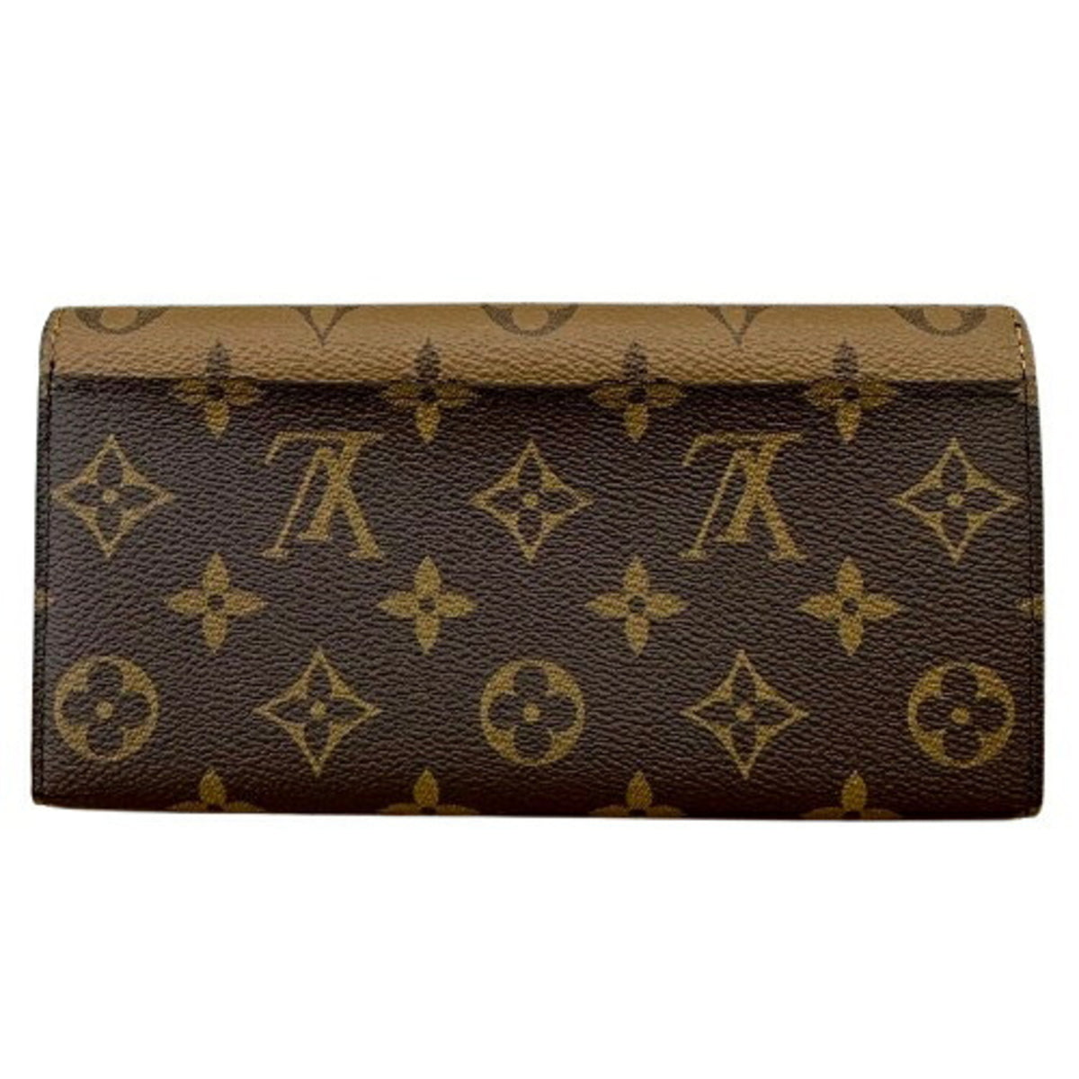 Louis Vuitton Brown Monogram Reverse Monogram Reverse Long Wallet (Bi-Fold) (Pre-Owned)
