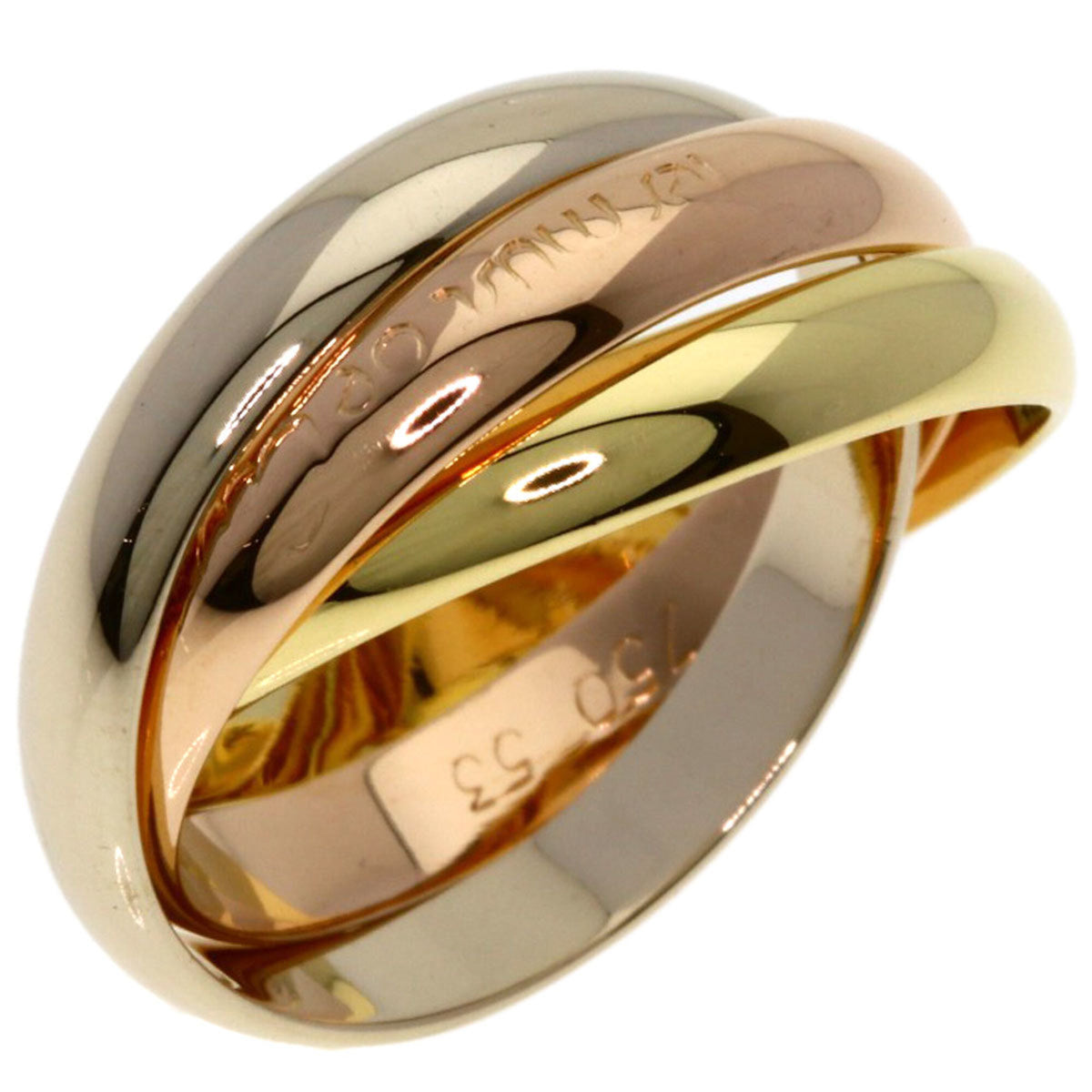 Cartier Trinity Yellow Gold (18K) Pink Gold (18K) White Gold (18K) Band Ring (Pre-Owned)