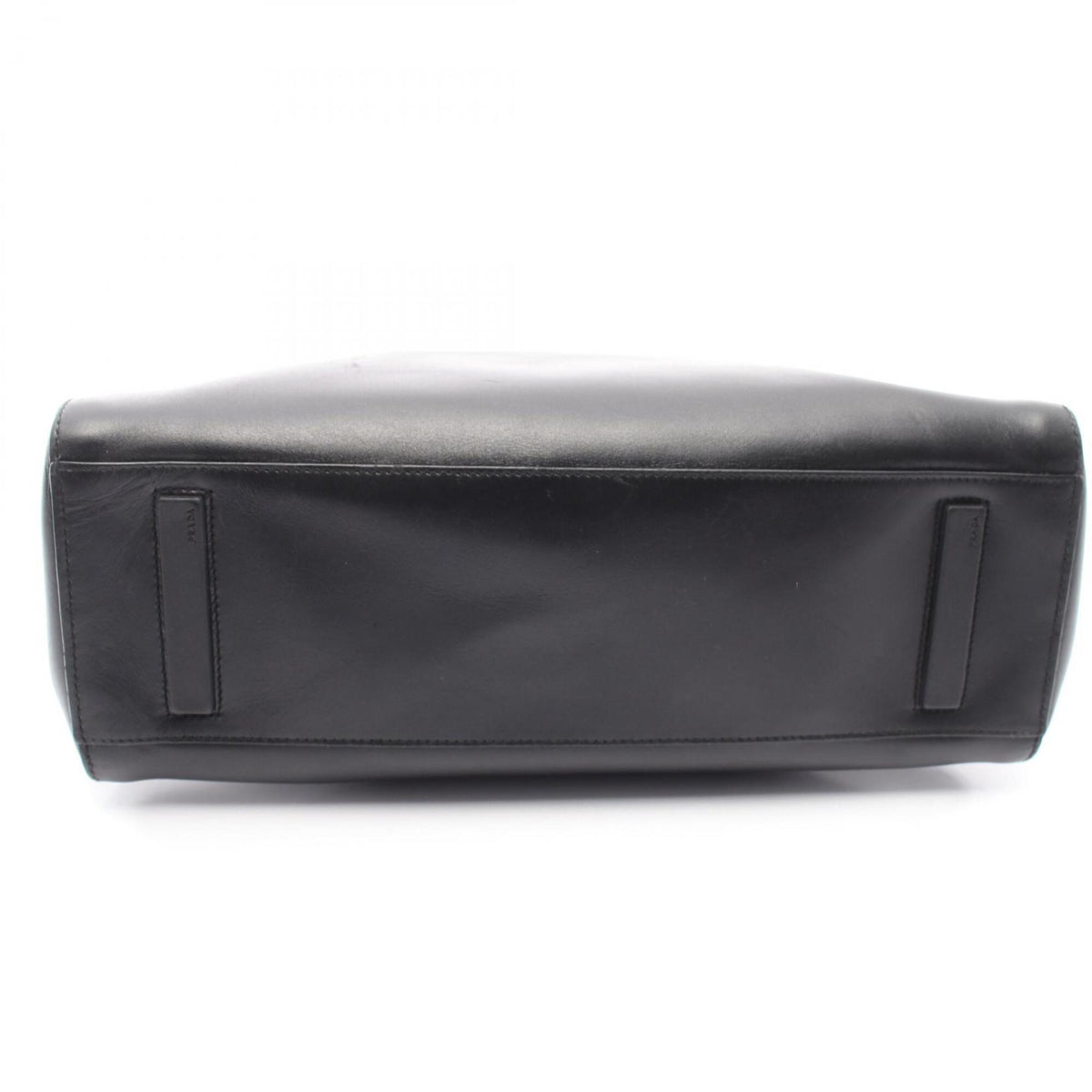 Prada Black Leather Handbag Tote Bag (Pre-Owned)