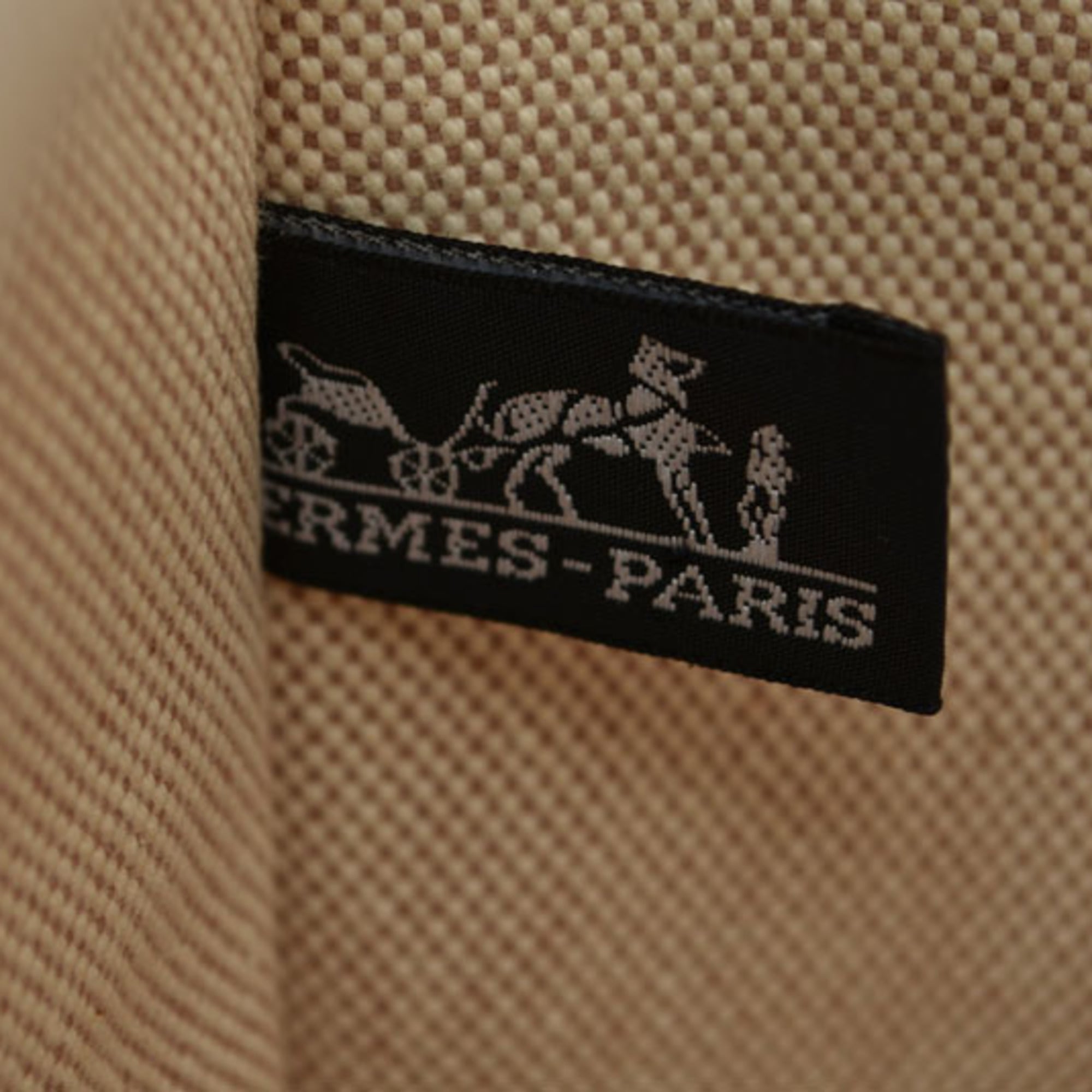 Hermes Beige Canvas Handbag Tote Bag (Pre-Owned)