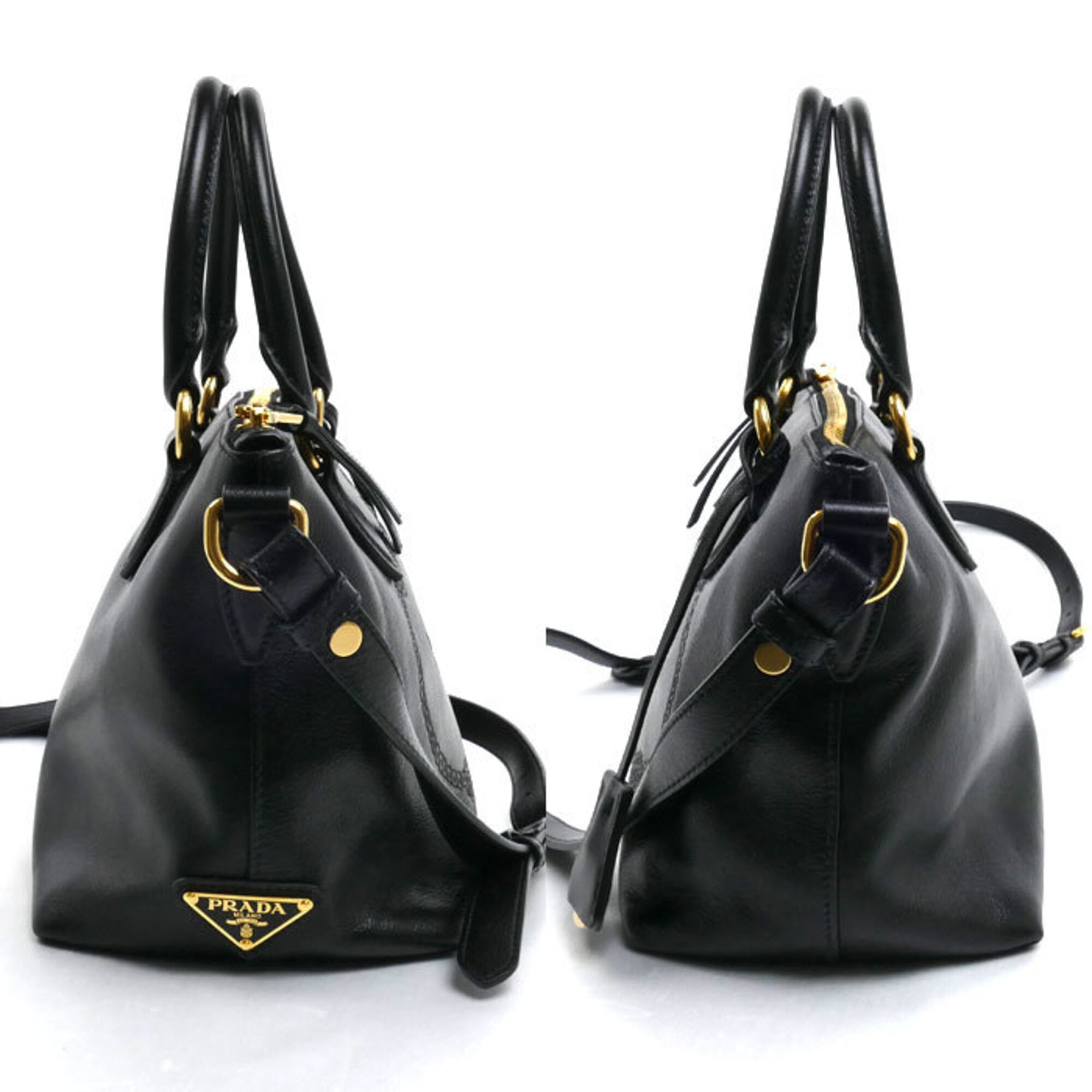 Prada Black Leather Shoulder Bag (Pre-Owned)