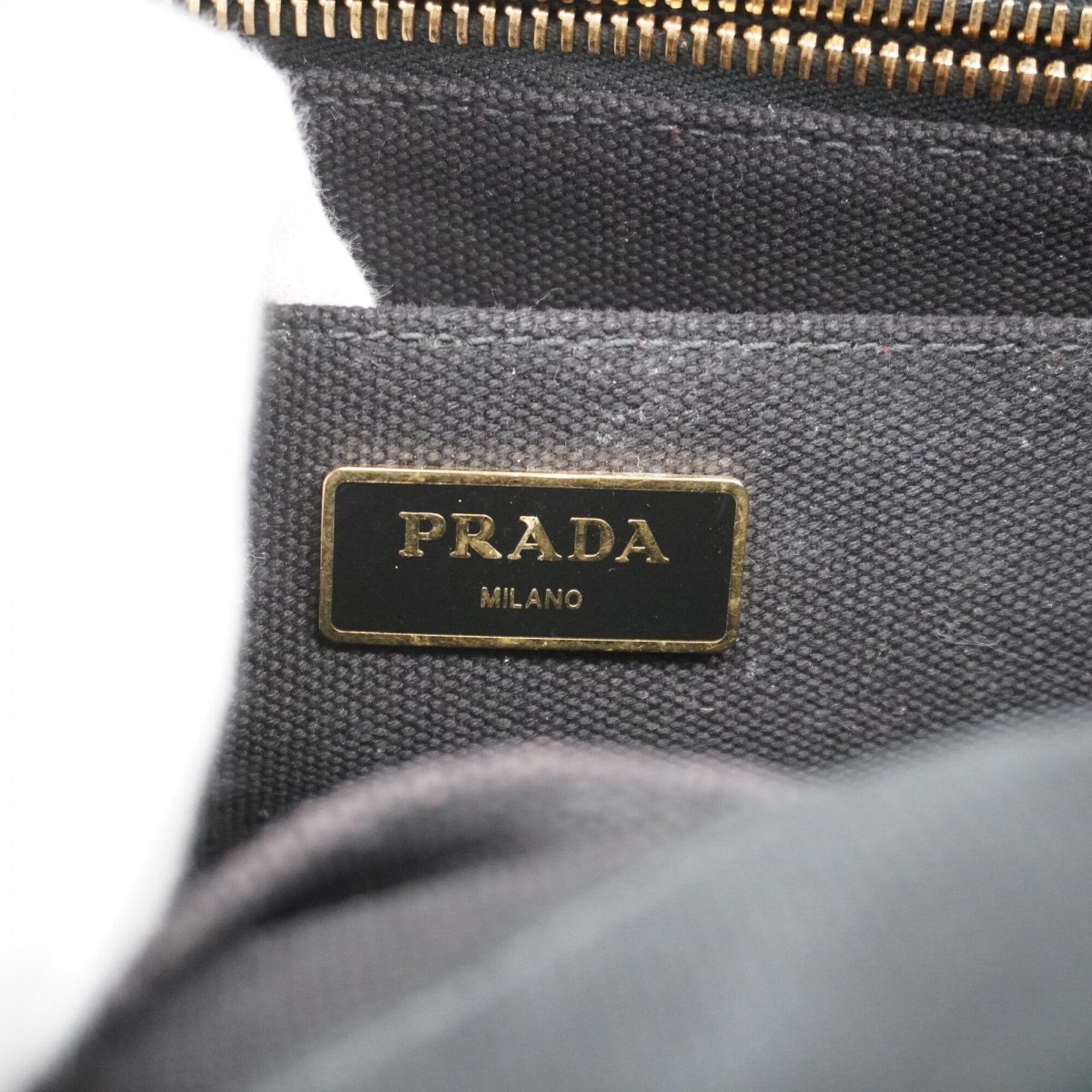 Prada Black Canvas Handbag (Pre-Owned)