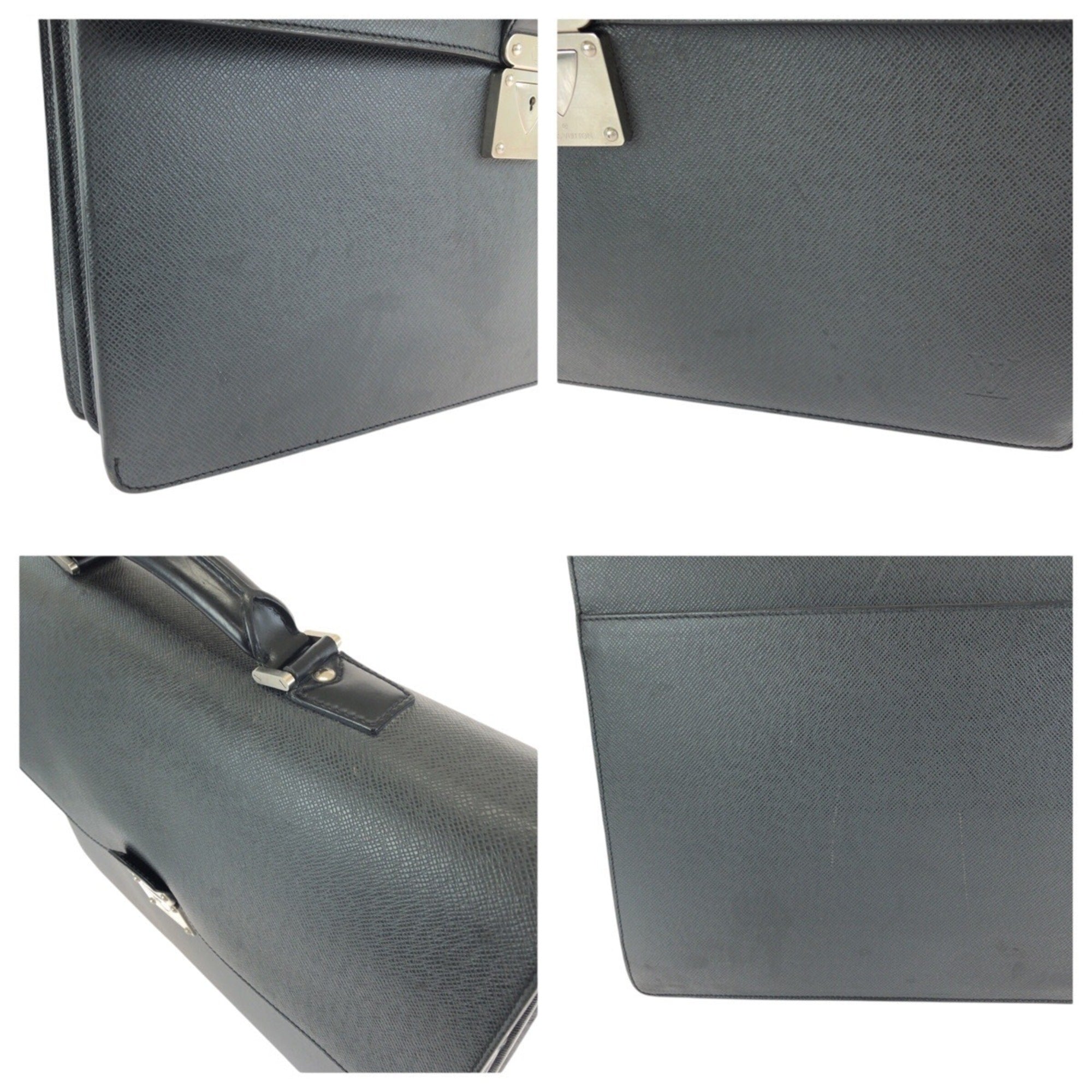 Louis Vuitton Black Taiga Leather Briefcase (Pre-Owned)