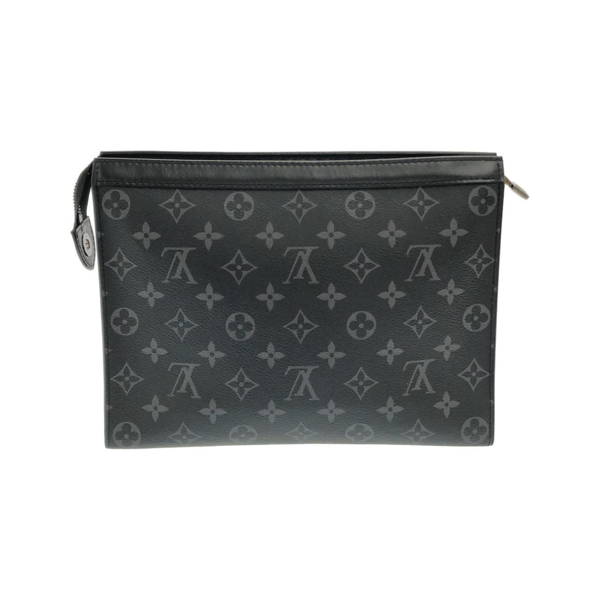 Louis Vuitton Monogram Eclipse Black Coated Canvas Handbag Pochette (Pre-Owned)